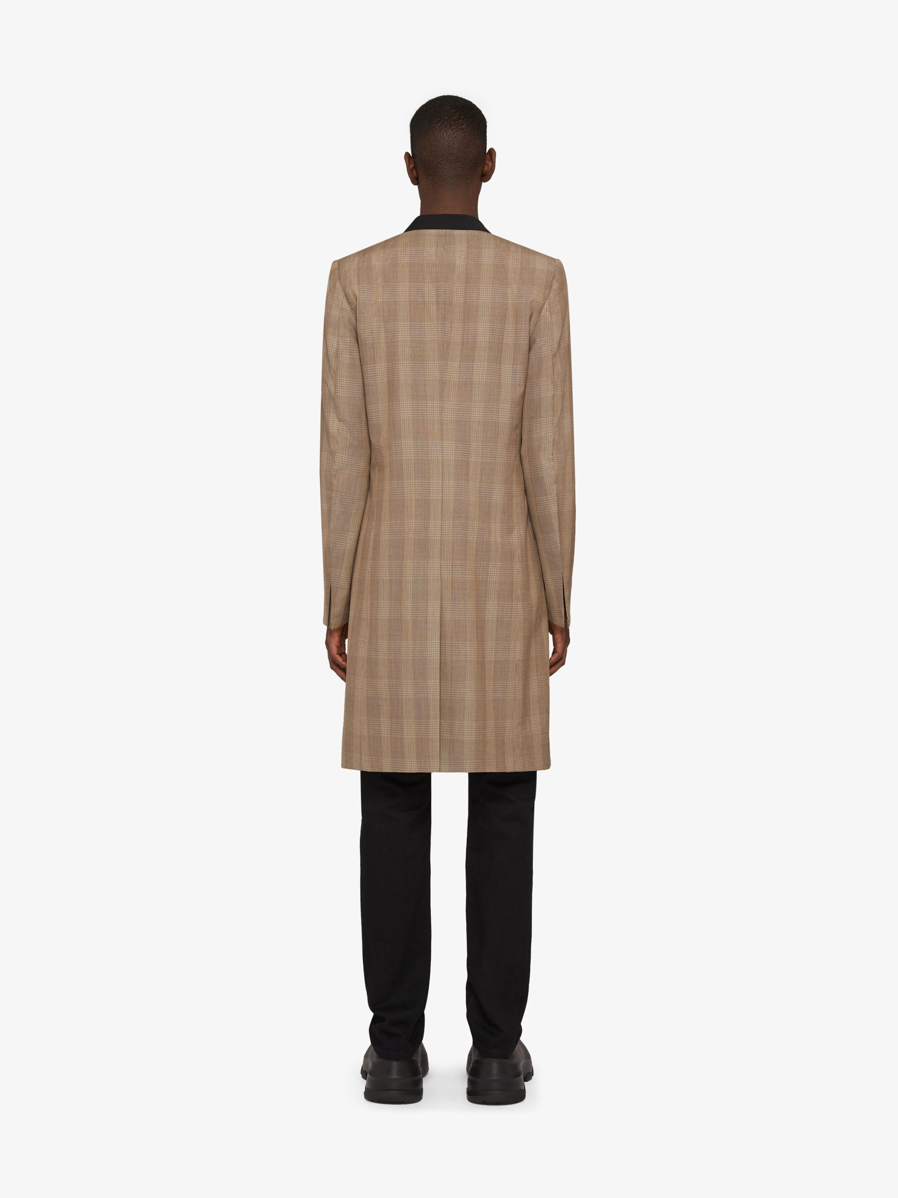 COAT IN PRINCE OF WALES WOOL WITH U-LOCK - 4