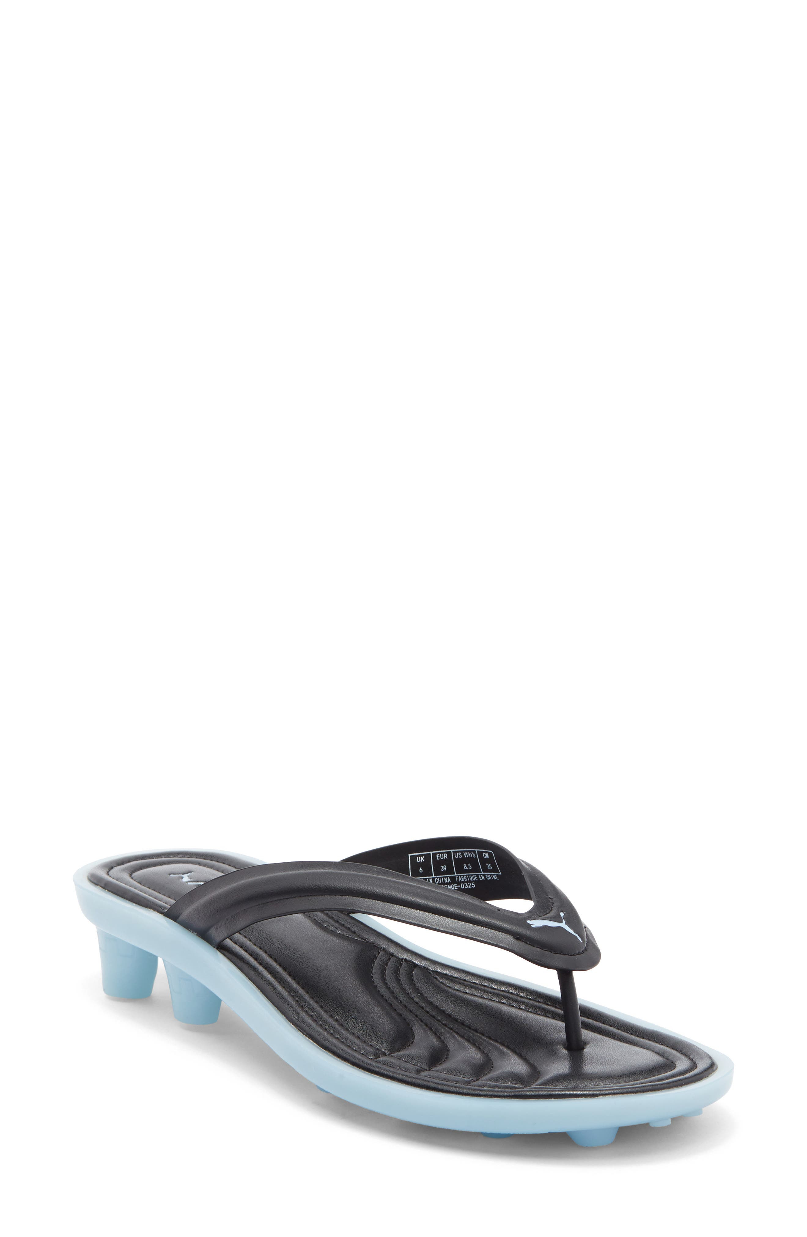 PUMA x FENTY Cat Cleat Jelly Sandal in Puma Black-Haute Tropic at Nordstrom - 1