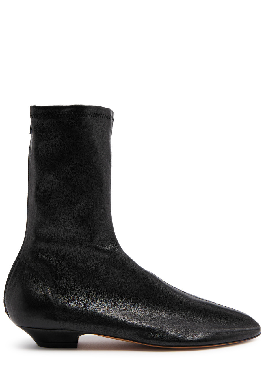 Khaite Apollo 25 Leather Ankle Boots - 1