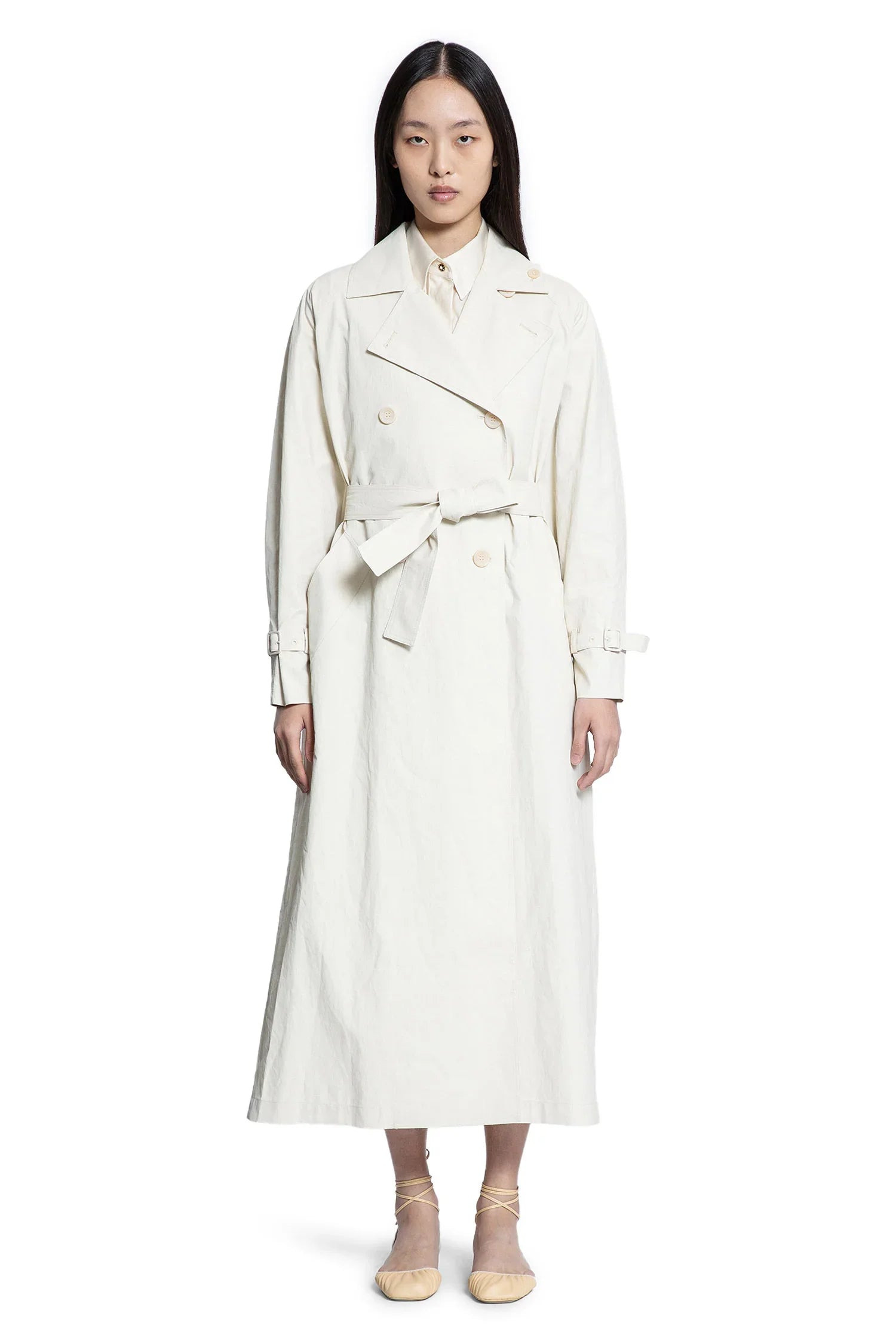 Ronco-Long-Linen-Cloth-Trench-Coat - 2