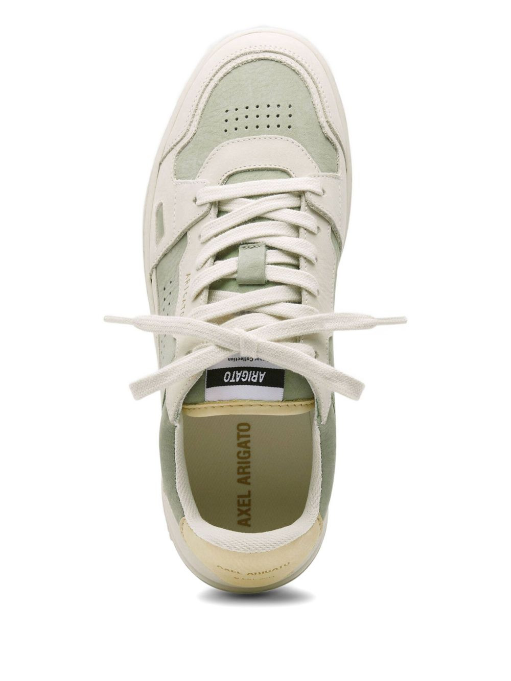 perforated panelled leather low-top sneakers - 3
