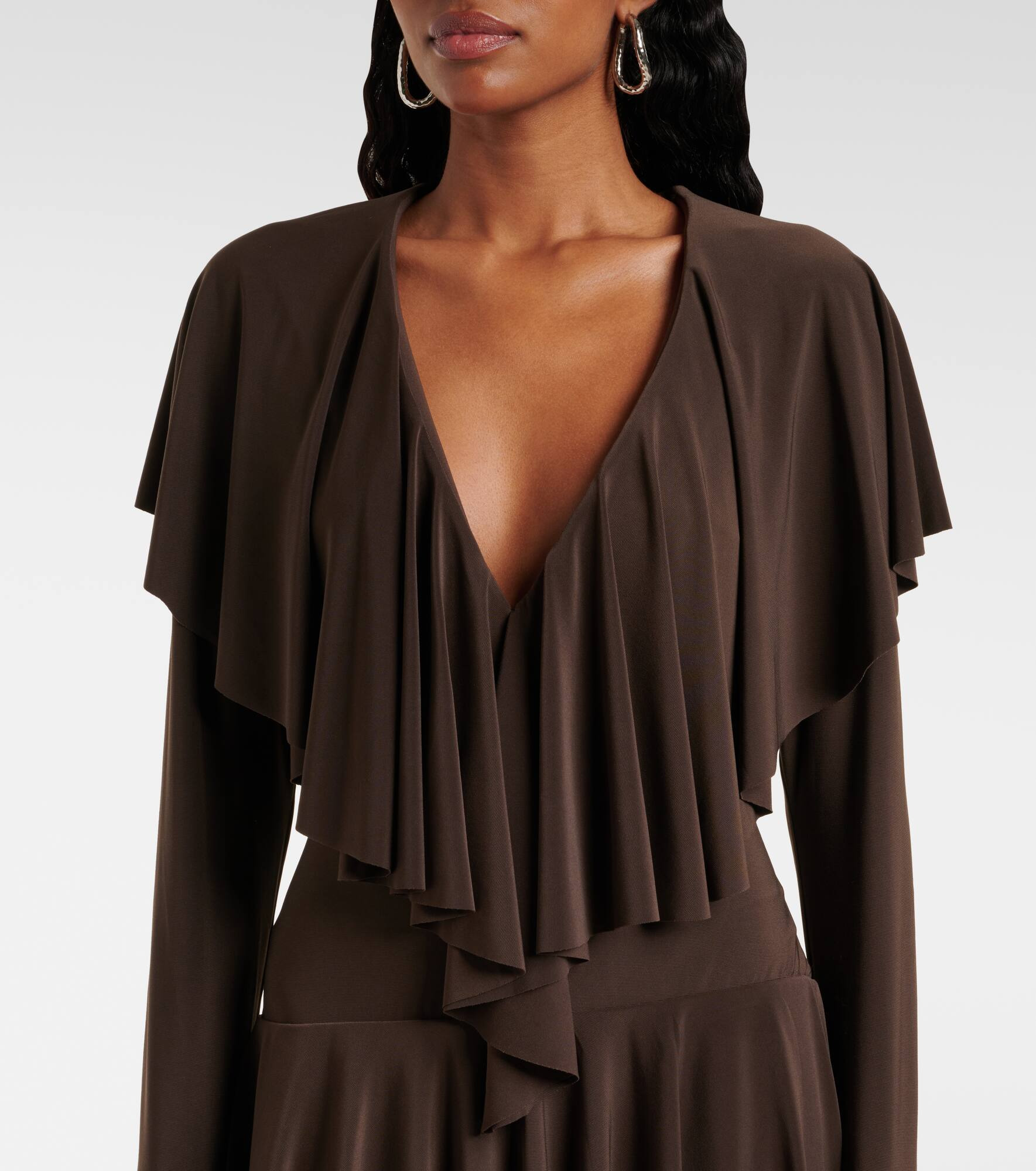 Ruffled jersey minidress - 4