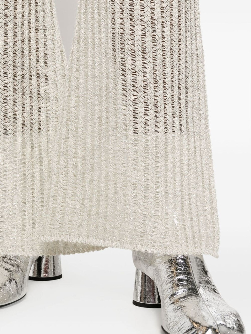 crochet-knit palazzo trousers 5