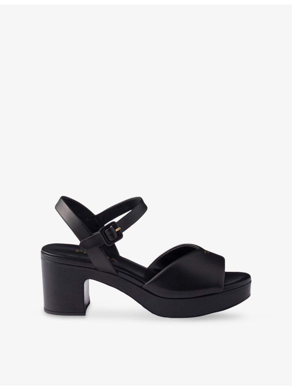 Padded Logo-Print Nappa Leather Sandals - 1