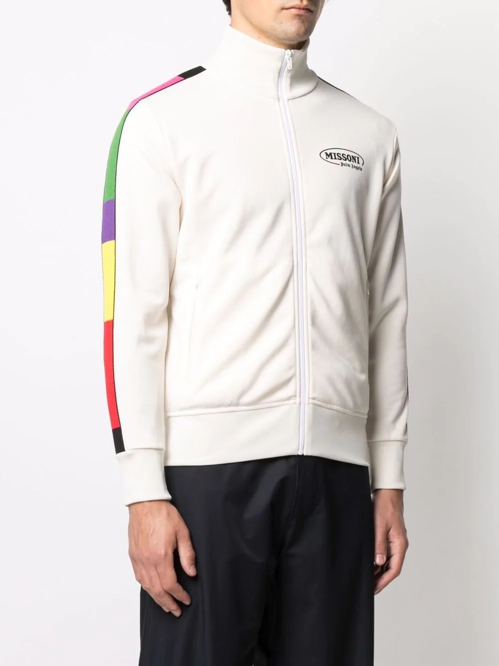 x Missoni Sport logo print contrast trim track jacket - 4