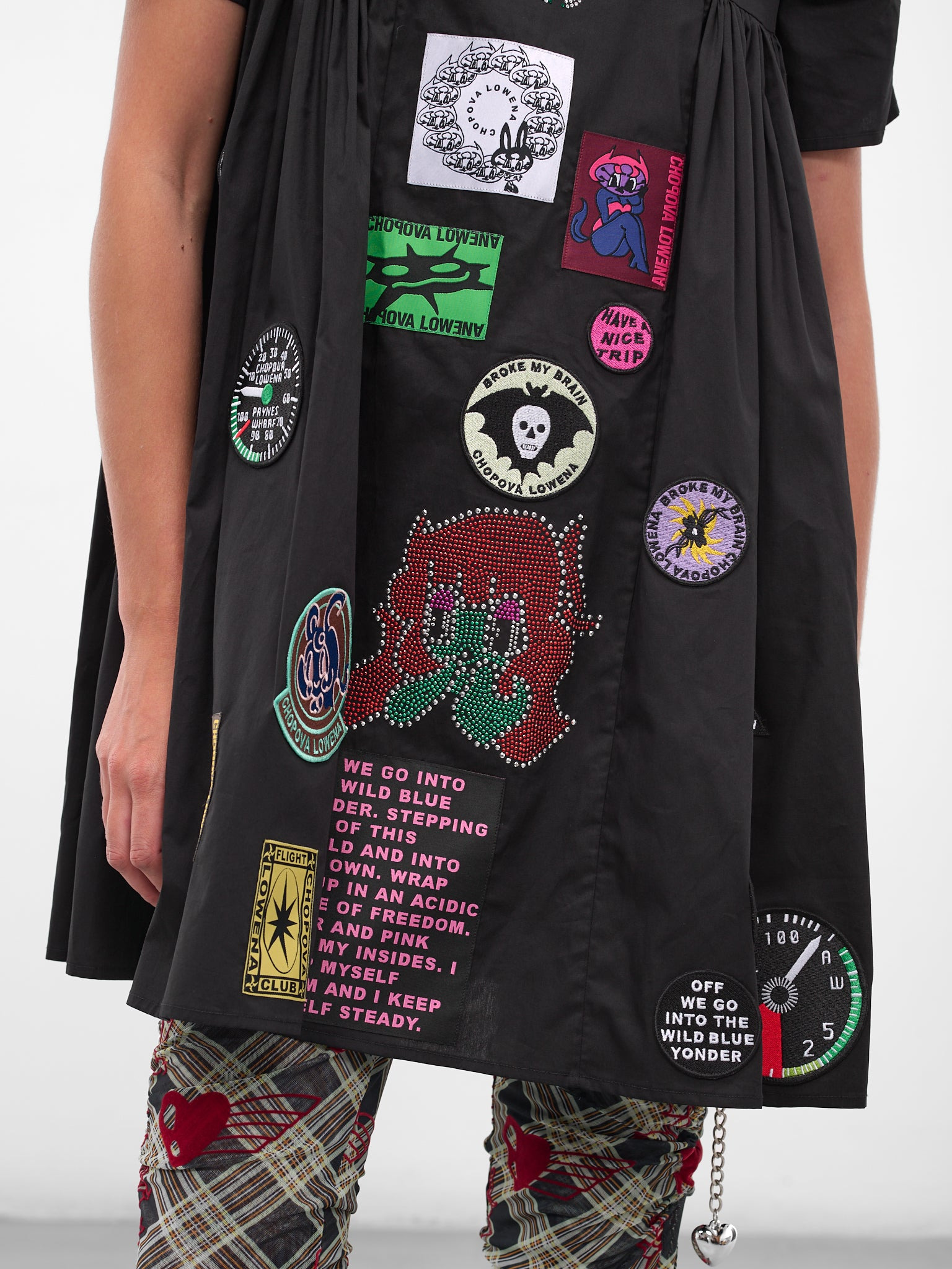 Black Alibi Patch Turnlock Dress - 5