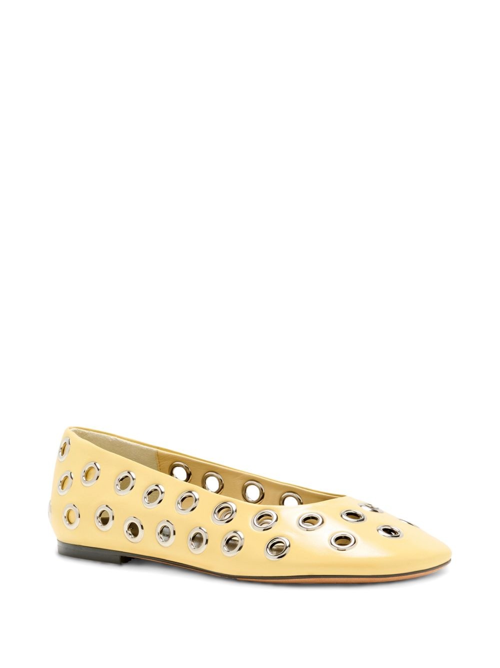metal-eyelet detailing ballerinas - 2