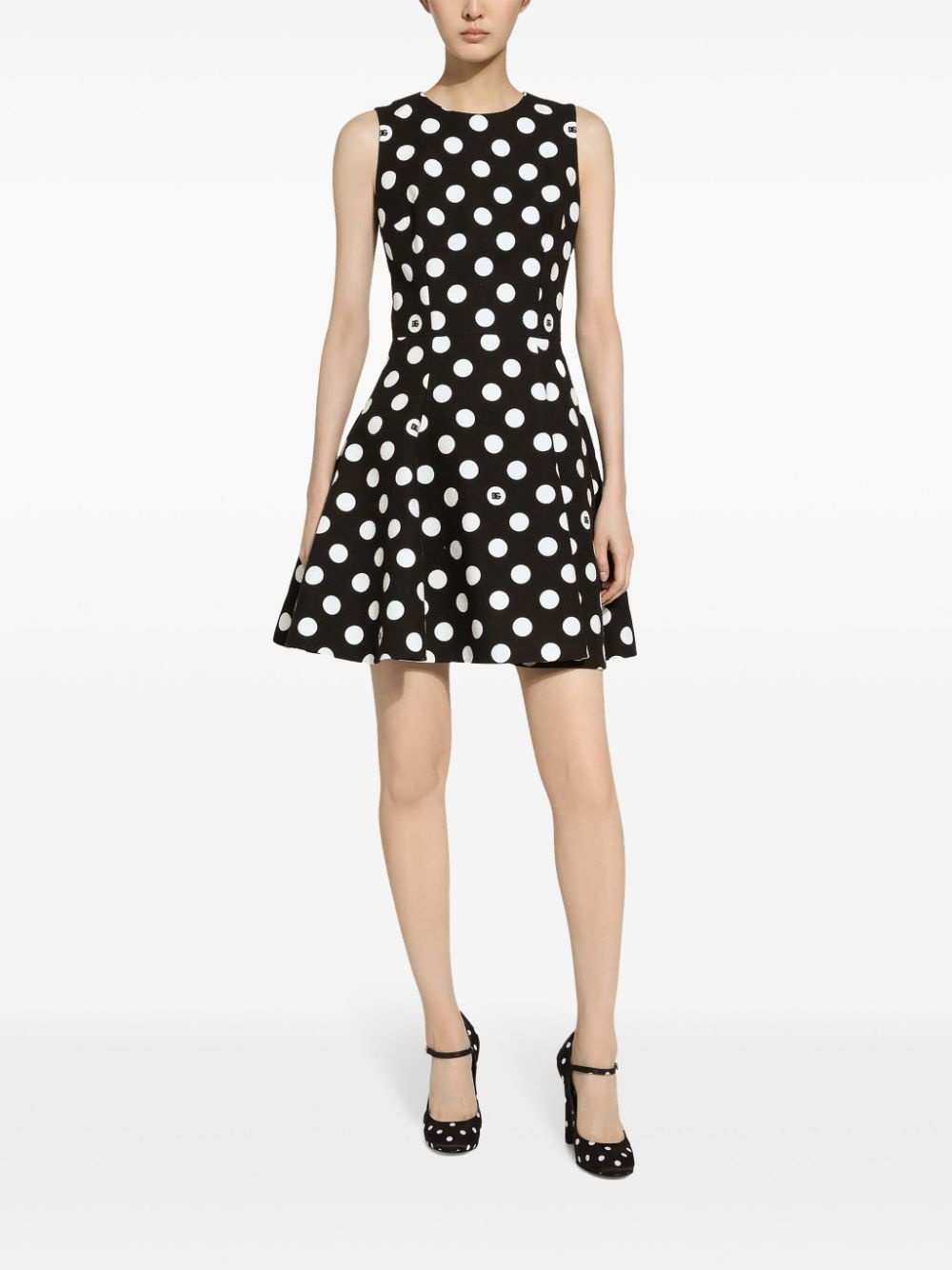 polka-dot cotton minidress - 2