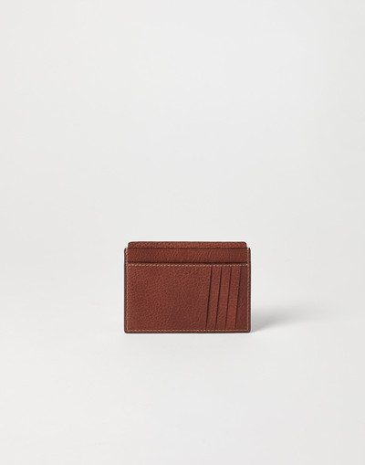 Brunello Cucinelli Grained calfskin slim card holder outlook