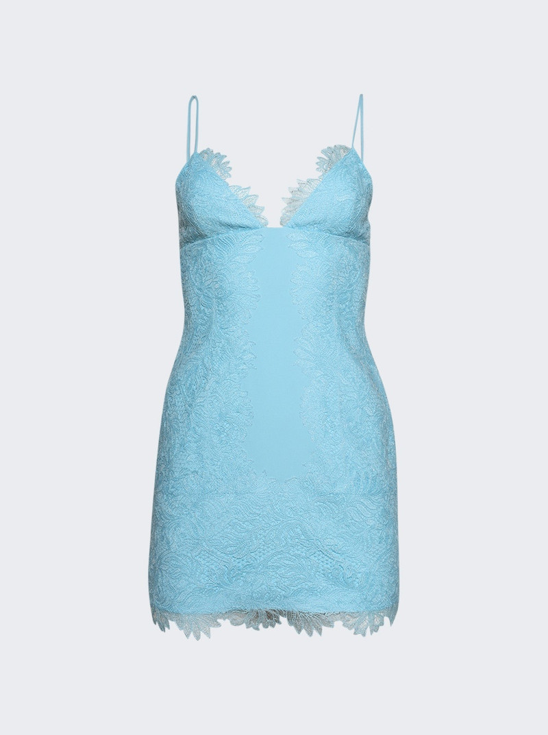 Lace Cami Mini Dress Blue - 1