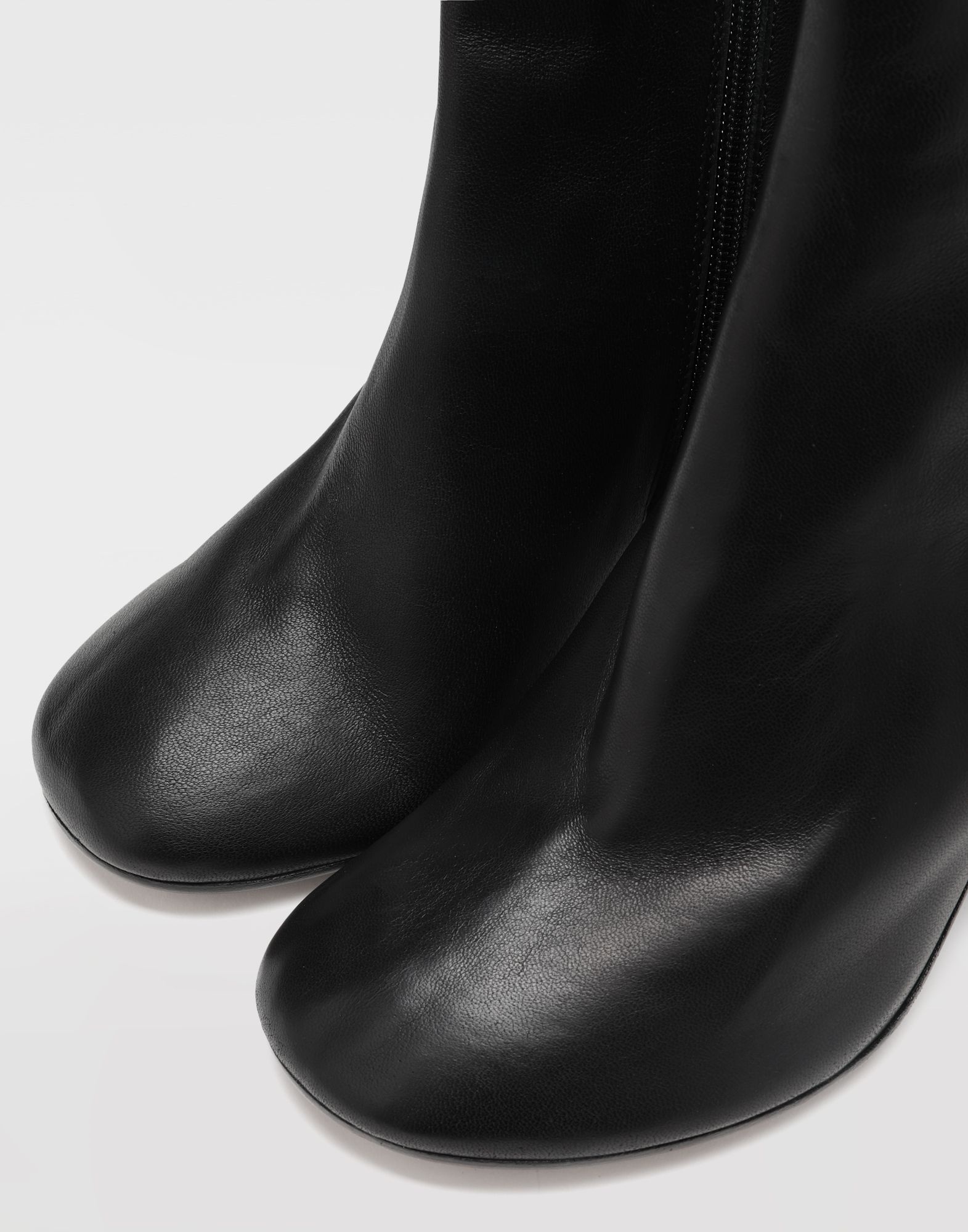 6-heel leather ankle boots - 6