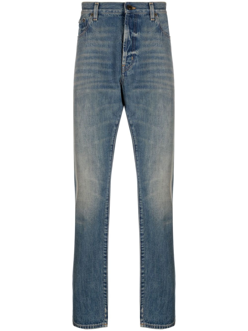 mid-rise straight-leg jeans - 1