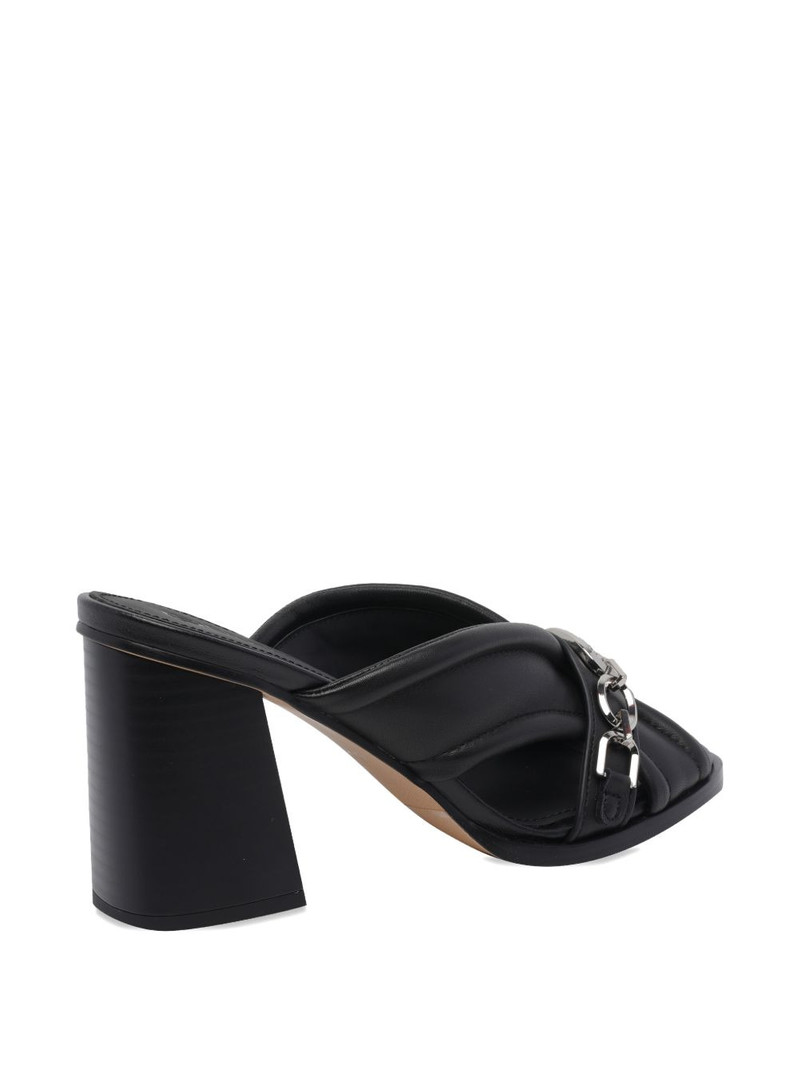 chain-detail round-toe leather pumps 3