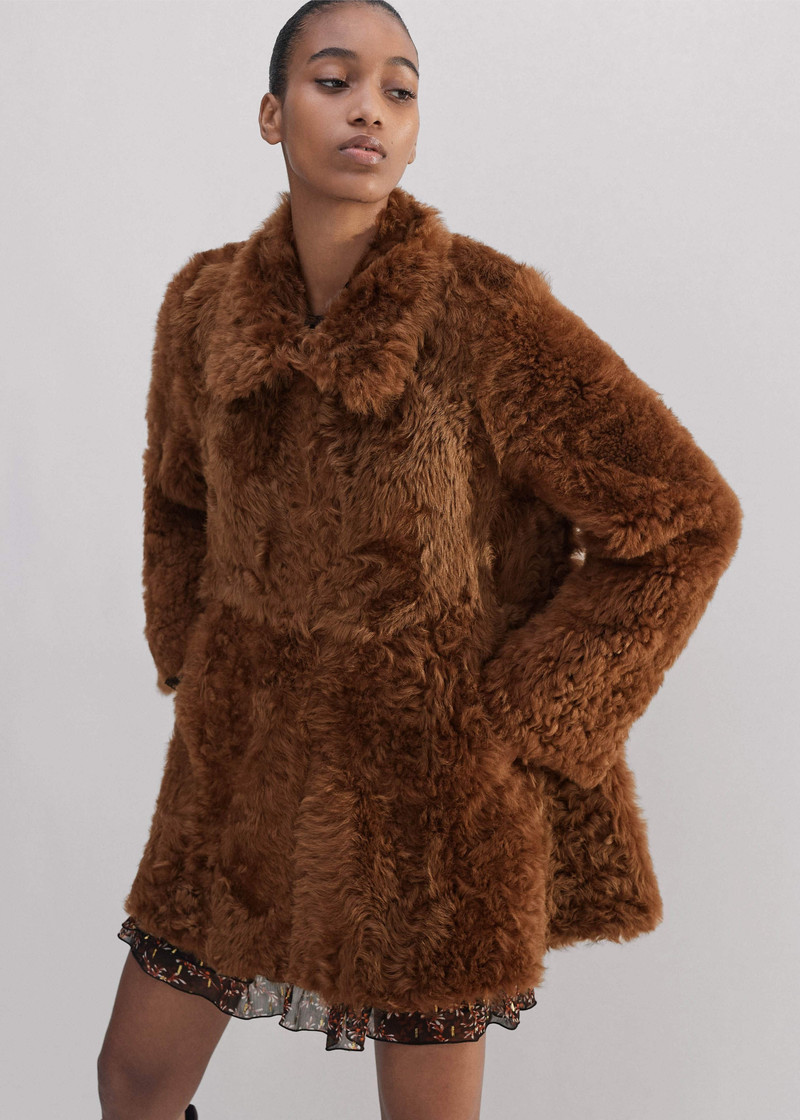 Luxe Shearling Swing Coat 1