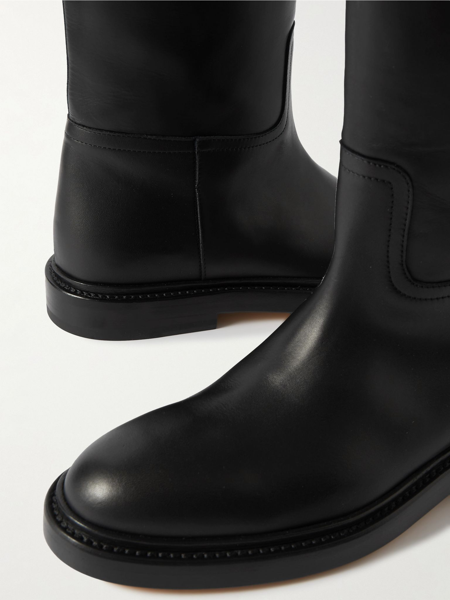 80 leather knee boots Black - 4
