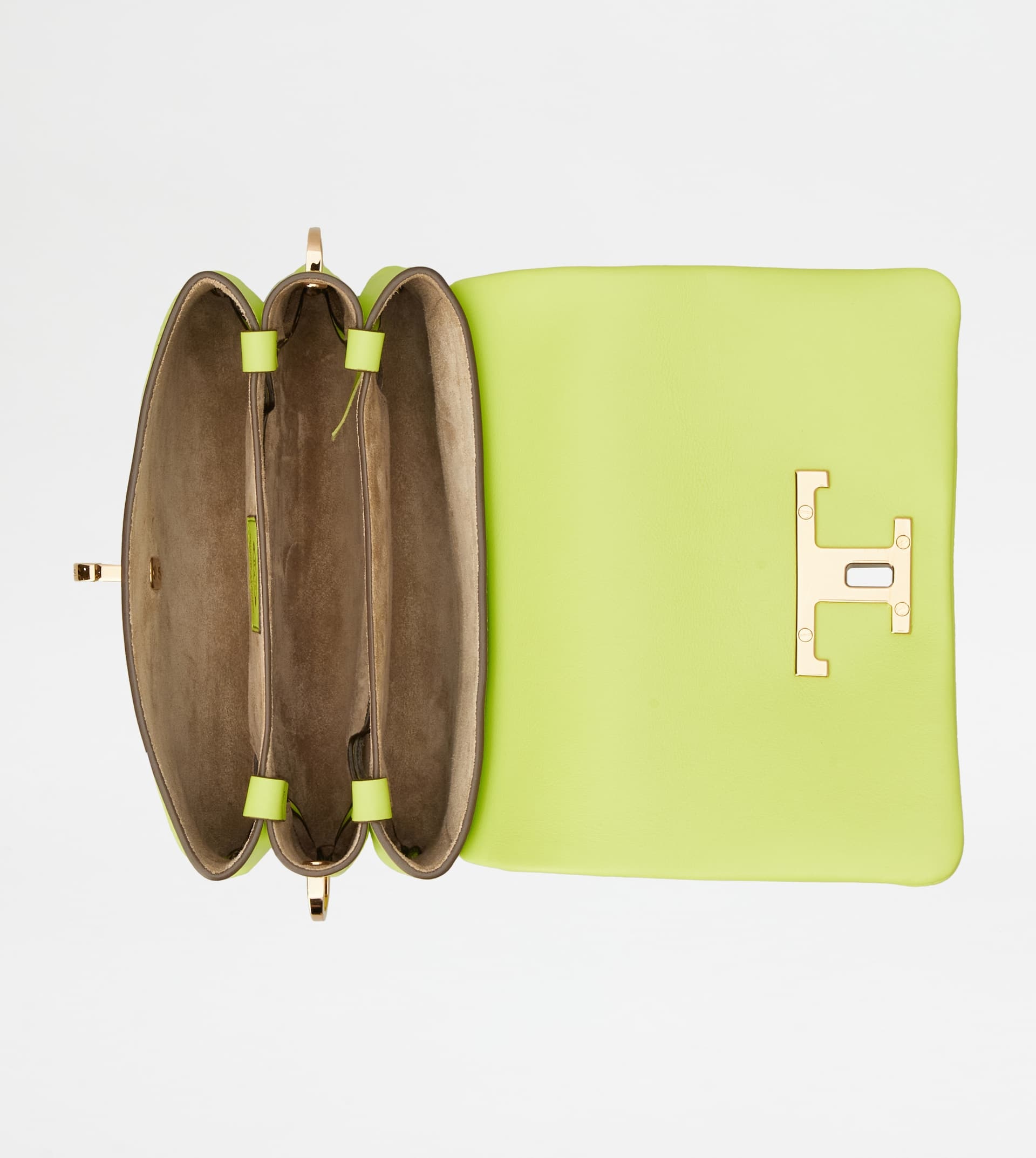 T TIMELESS FLAP BAG IN LEATHER MICRO - GREEN - 4