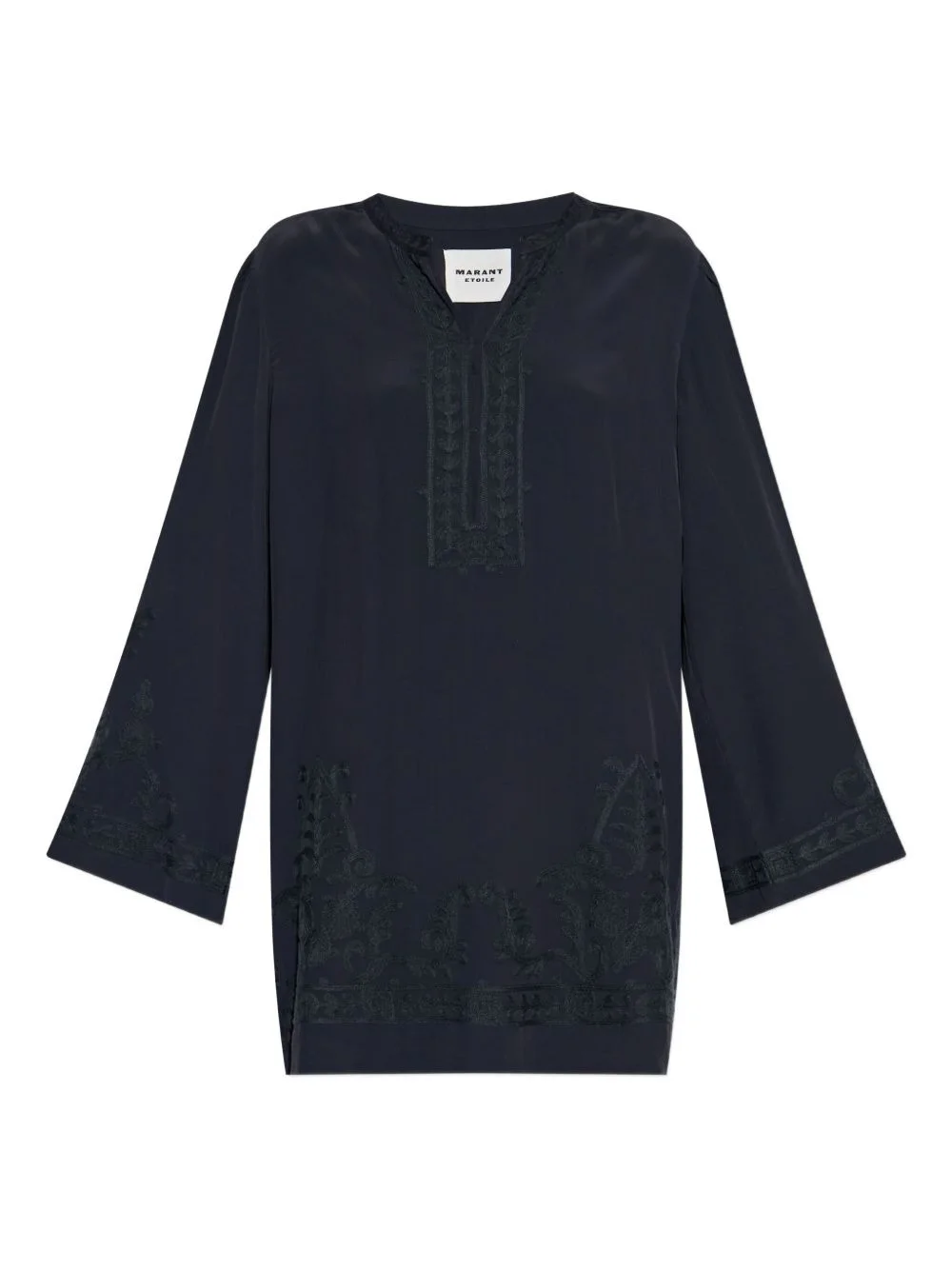 embroidered-paisley mini dress - 1