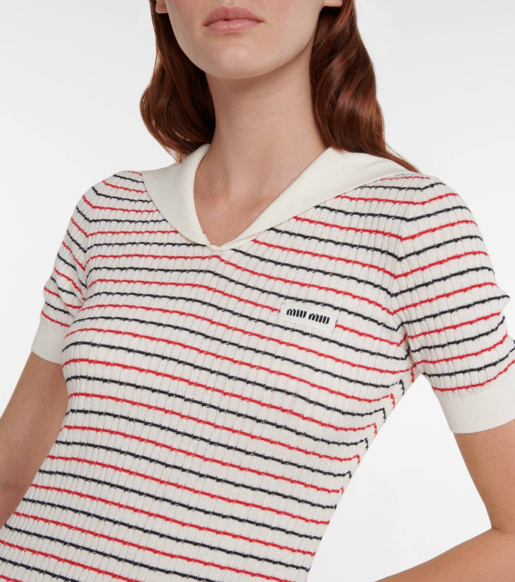 Striped cotton minidress - 4