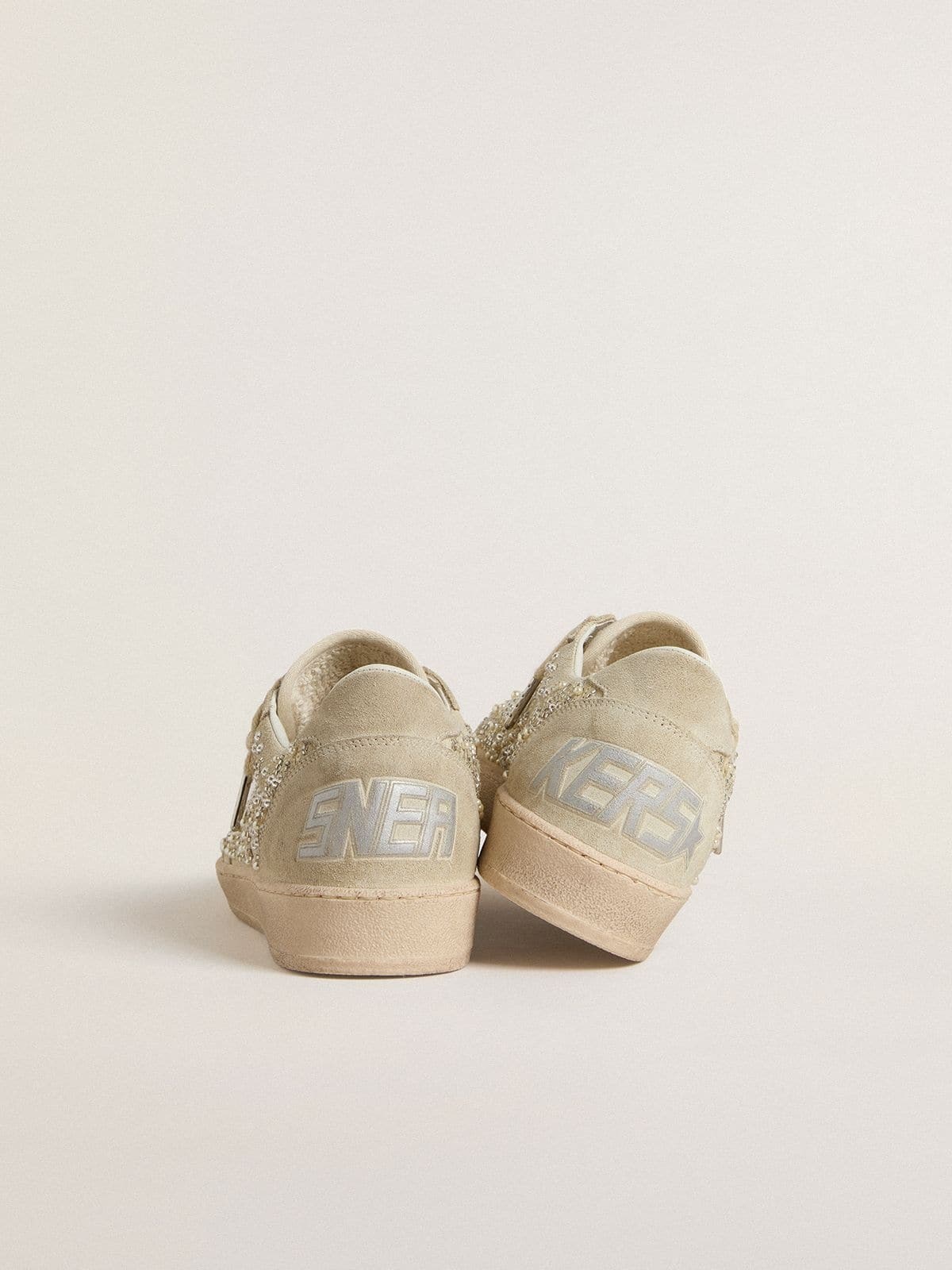 Ball Star in suede with Swarovski crystals and pearls and leather star - 4