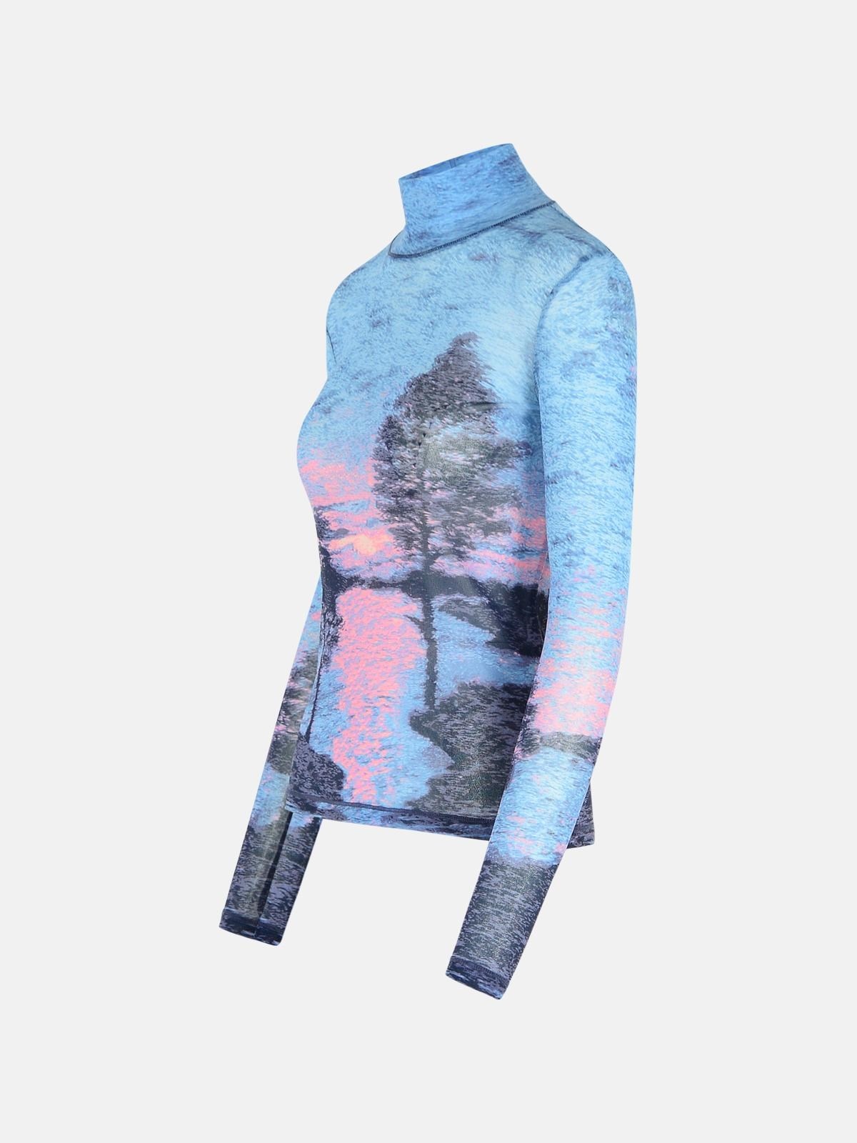Maison Kitsuné 'LANDSCAPE' POLYAMIDE TURTLENECK SWEATER Maison Kitsuné 'LANDSCAPE' POLYAMIDE TURTLENECK SWEATER