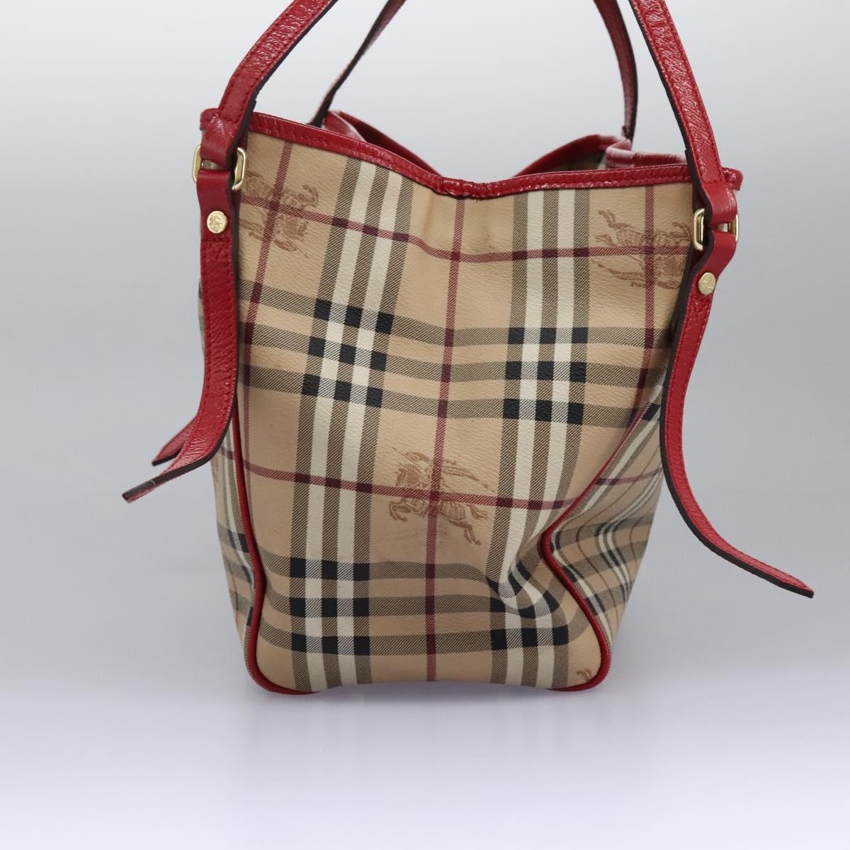 Burberry Nova Check Shoulder Bag Pvc Leather Beige - 4