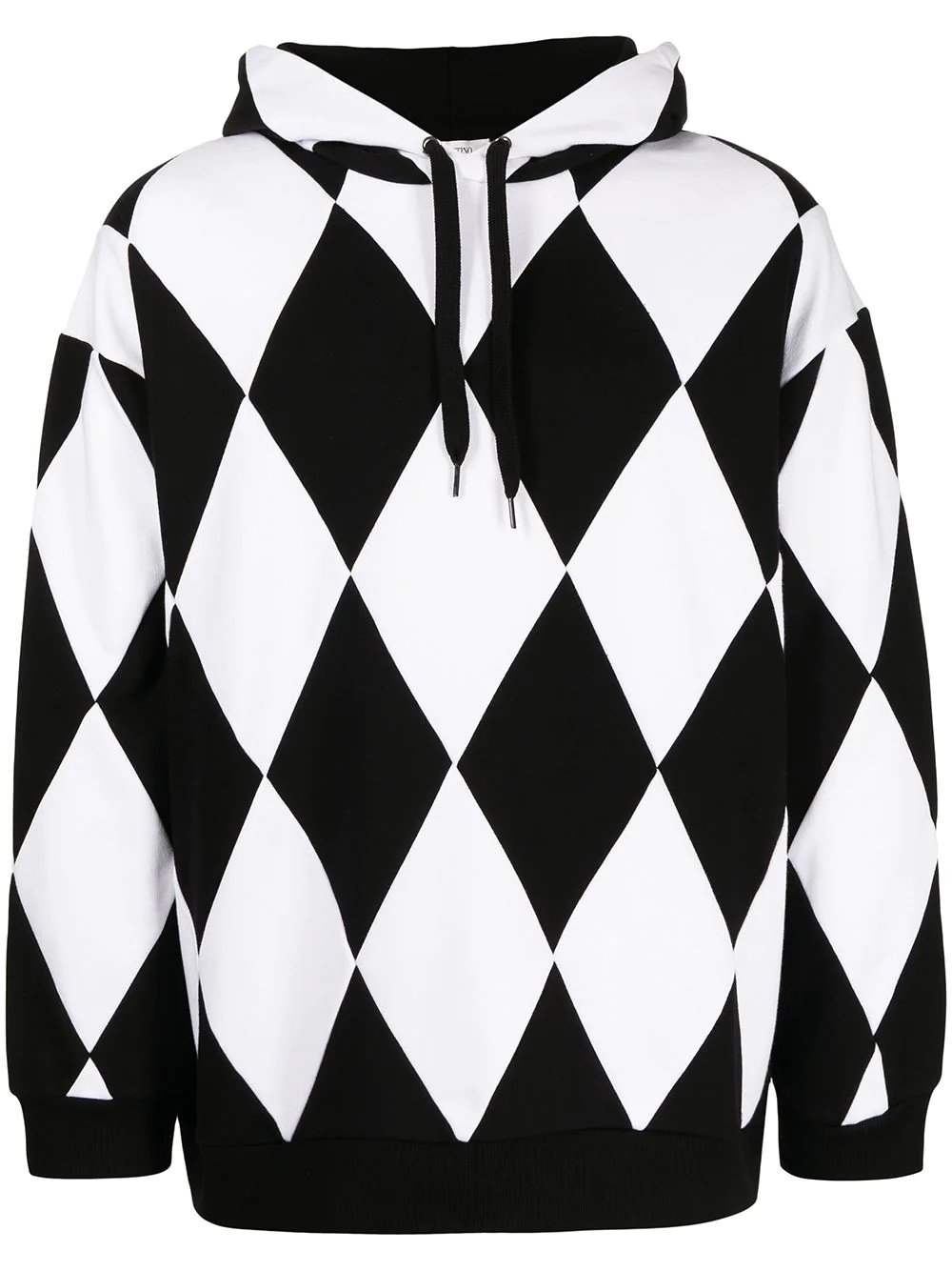 argyle-print hoodie - 1