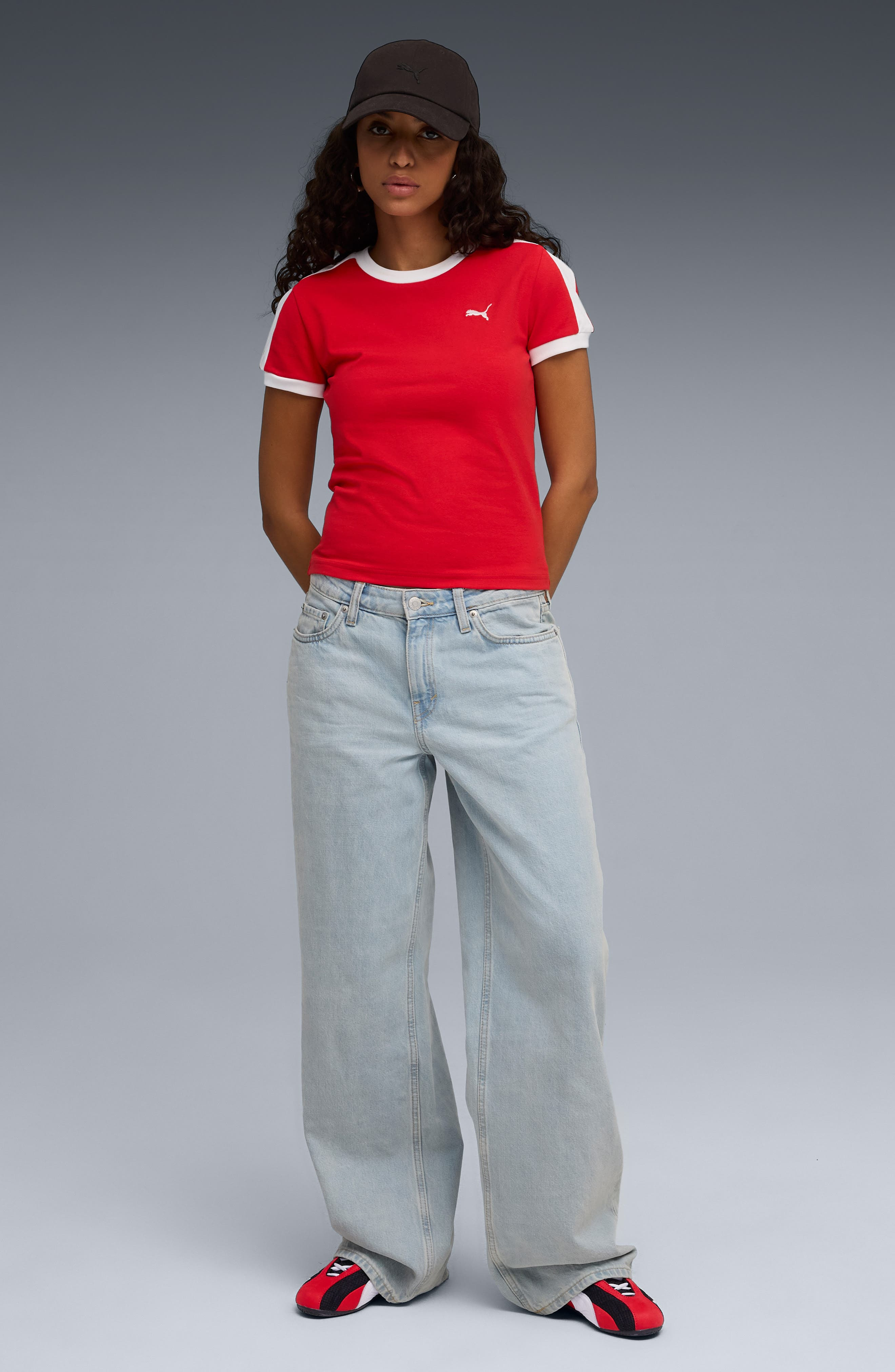 PUMA T7 Slim Fit T-Shirt in For All Time Red at Nordstrom - 5