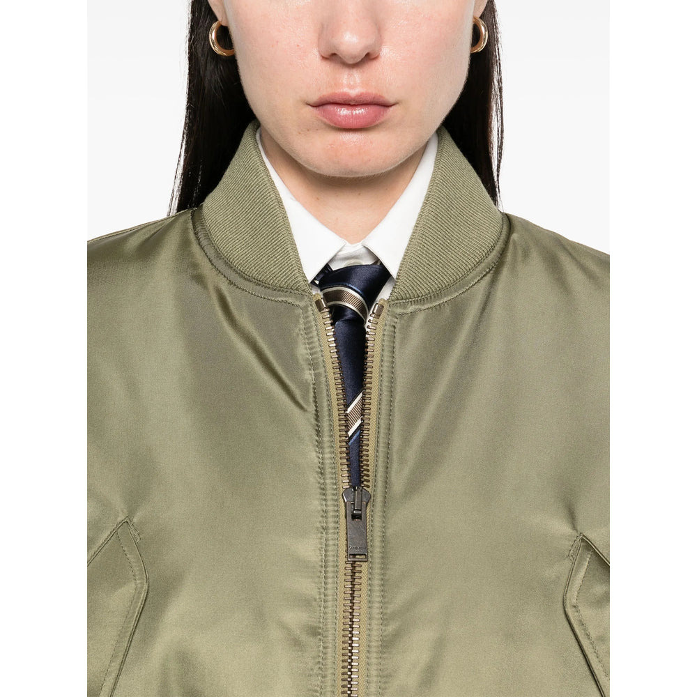 Saint Laurent Green Jackets - Bomber Jackets Women - 3