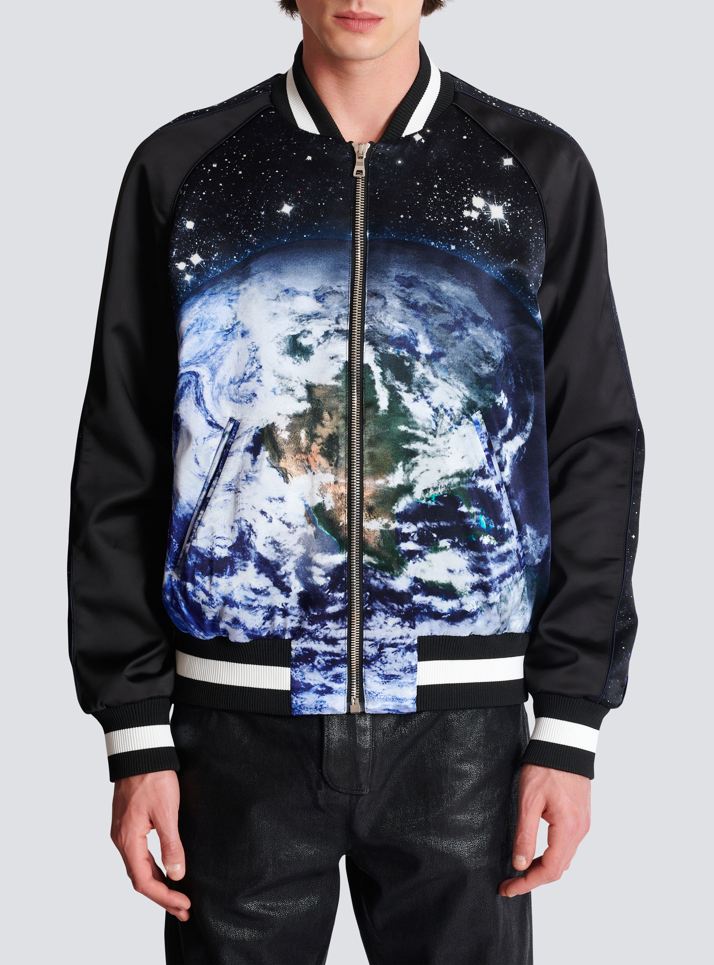Printed Earth and Stars bomber jacket - 5