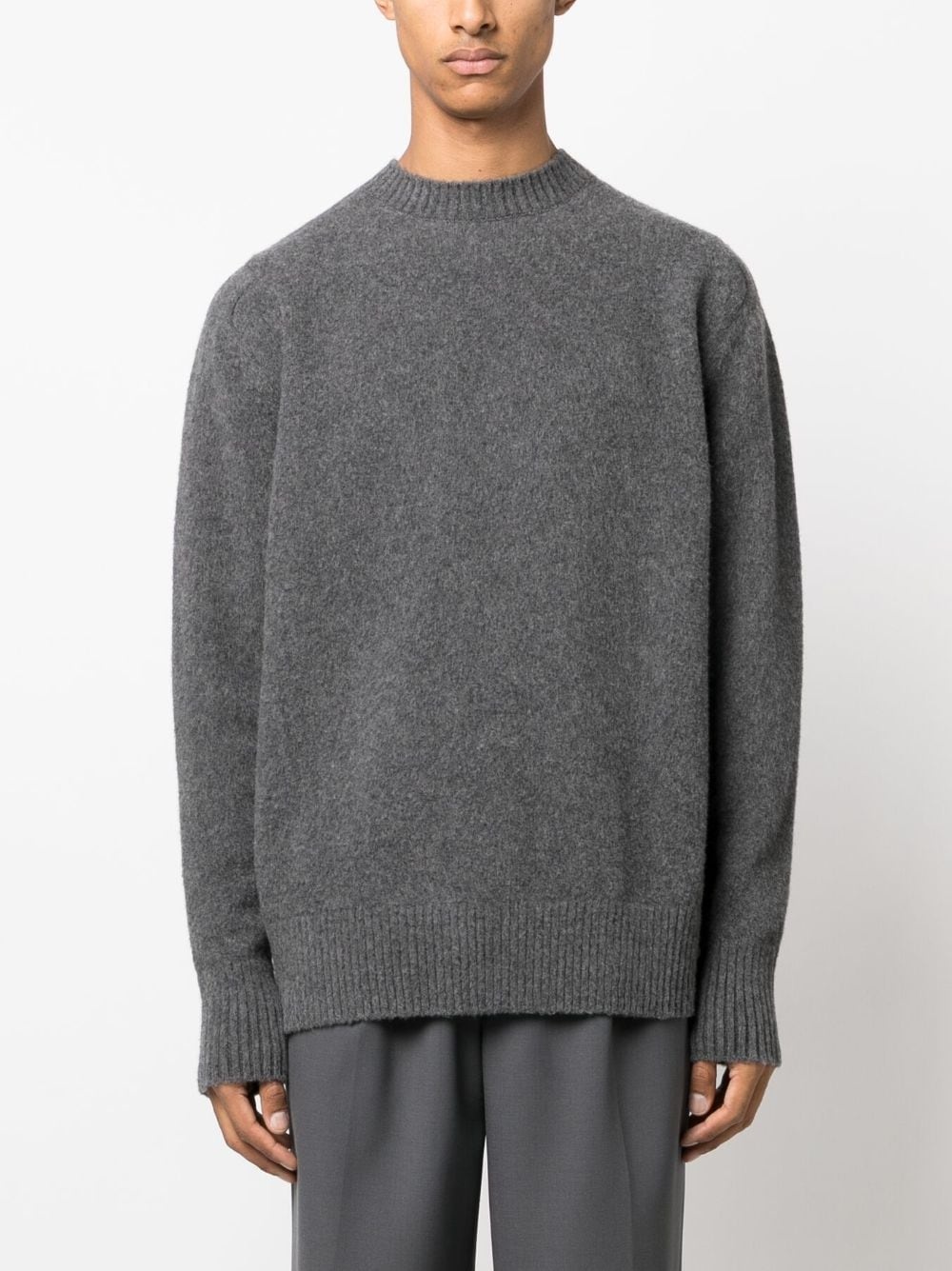 logo intarsia-knit wool jumper - 3