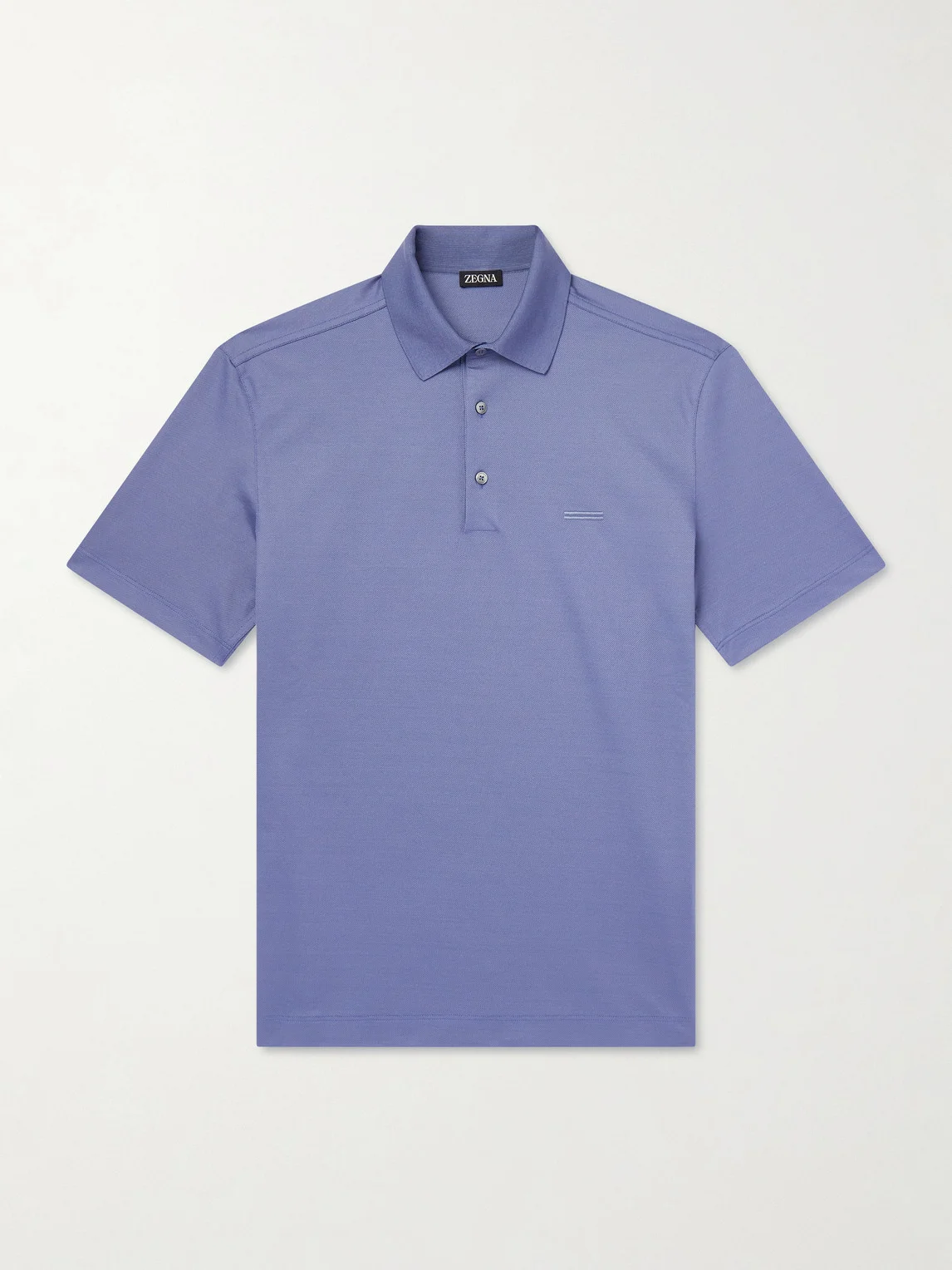 Knitted Cotton-Piqué Polo Shirt - 1