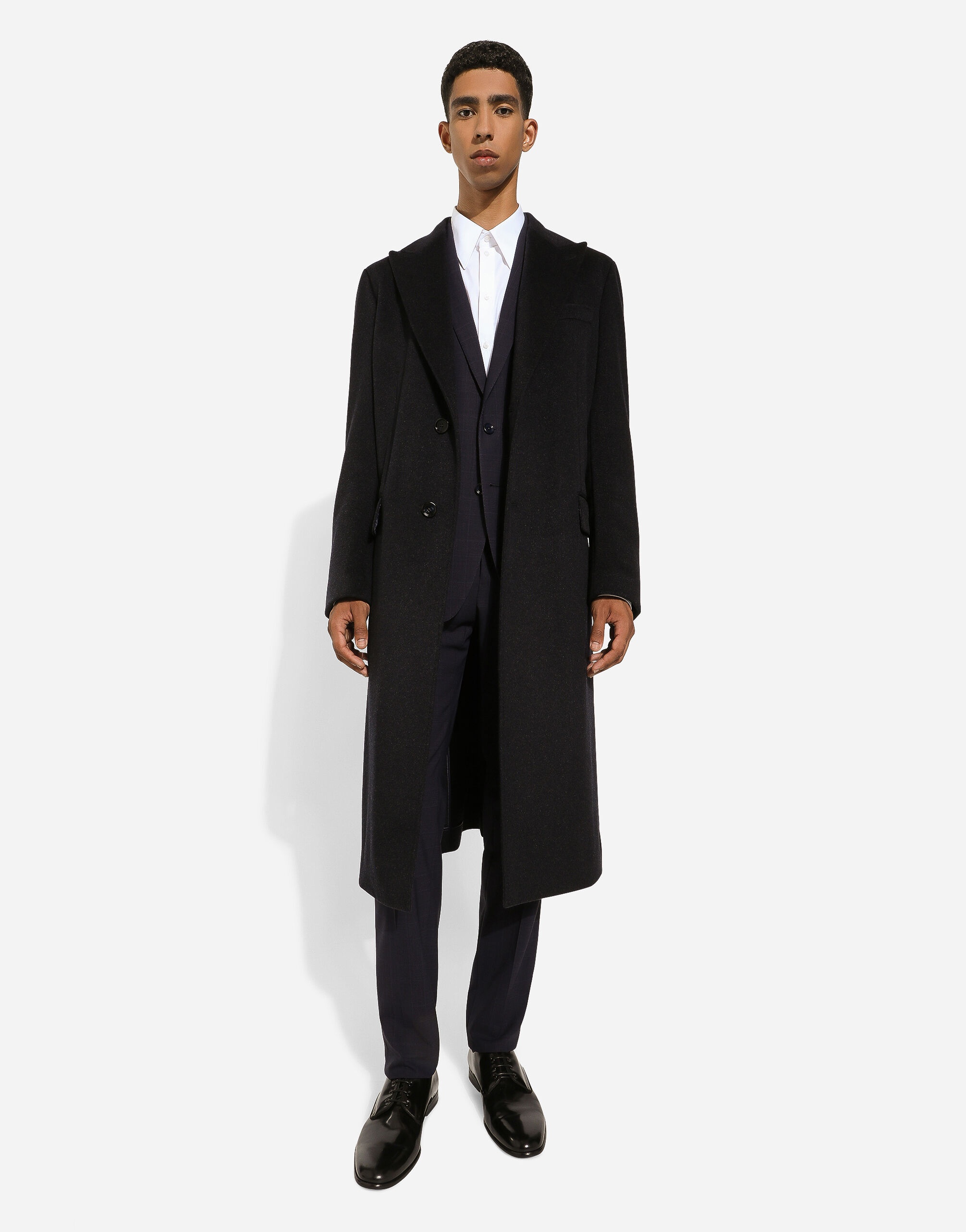 Single-breasted cashmere coat - 5