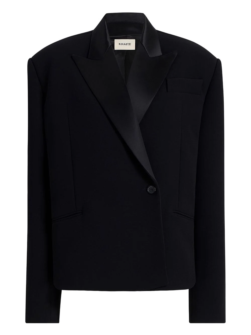 notched lapel single-button jacket - 1