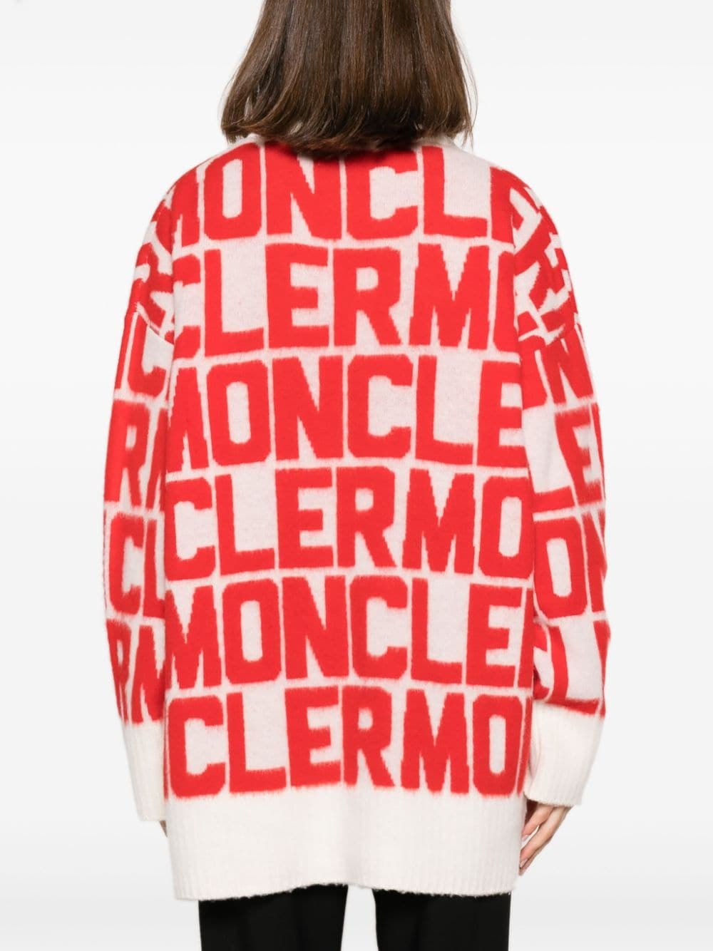 logo-jacquard wool jumper - 4