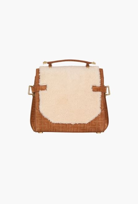 Capsule After ski - Camel and ecru shearling and suede B-Buzz 23 bag 3