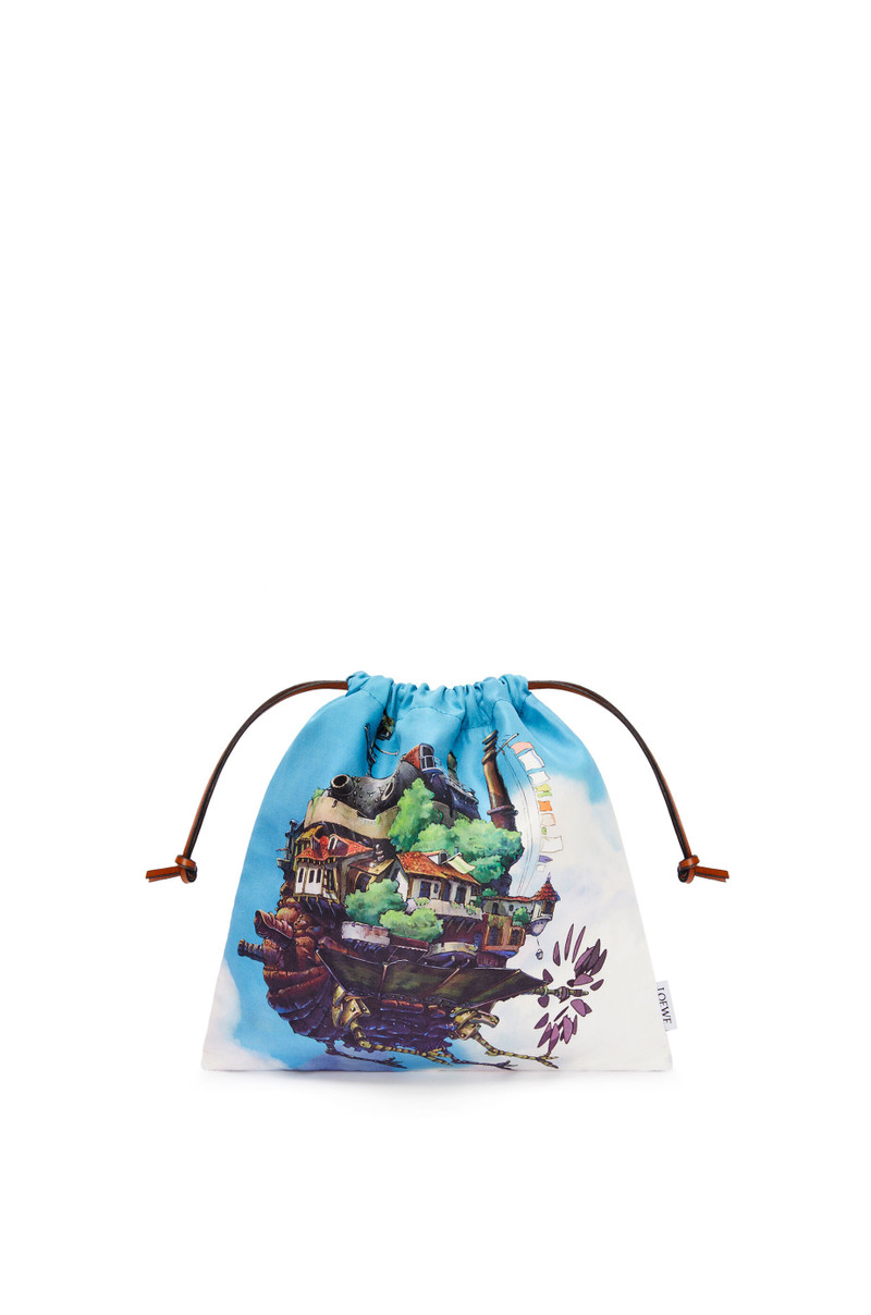 Moving Castle drawstring pouch in canvas 1