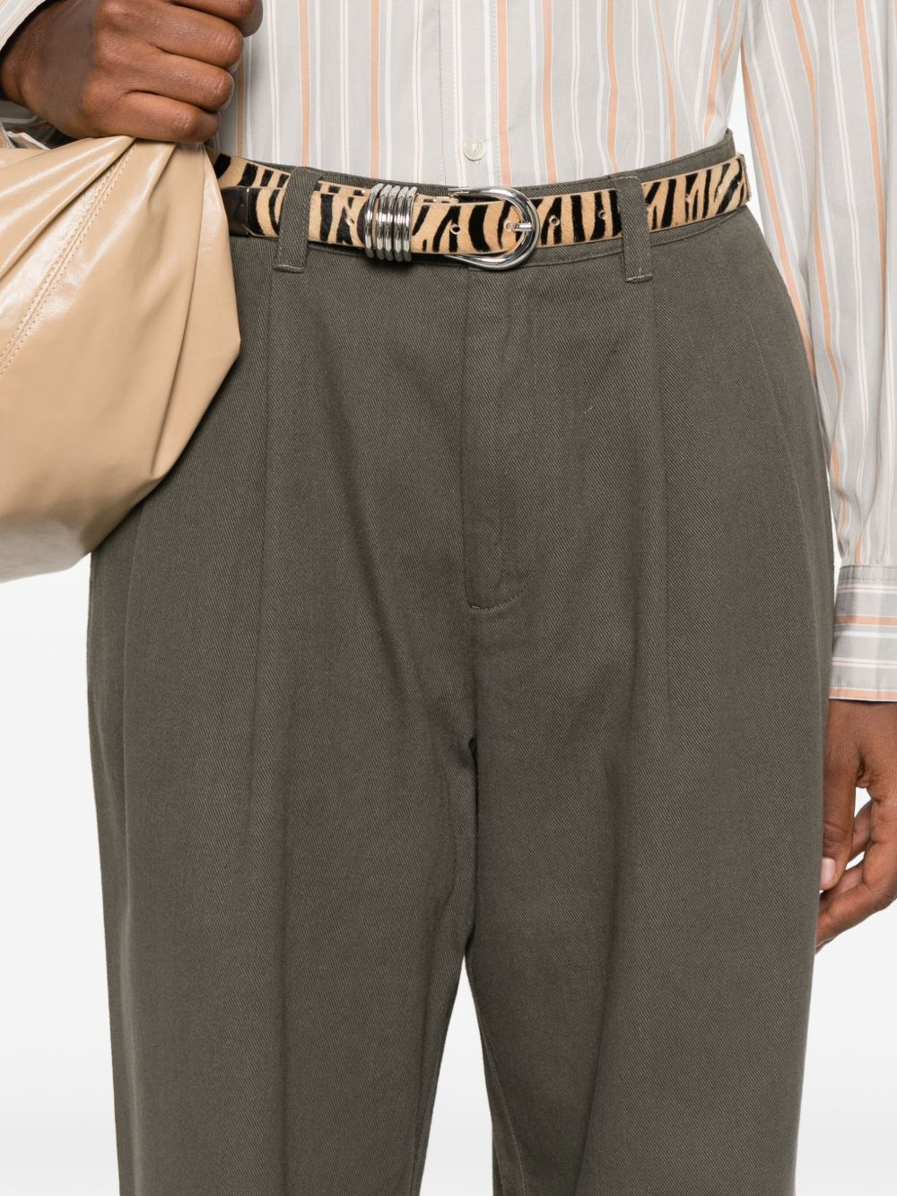 cotton wide-leg trousers - 5