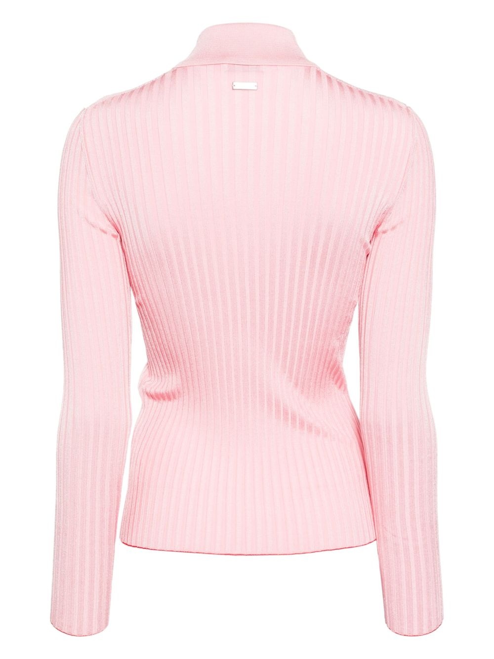 ribbed polo top - 2