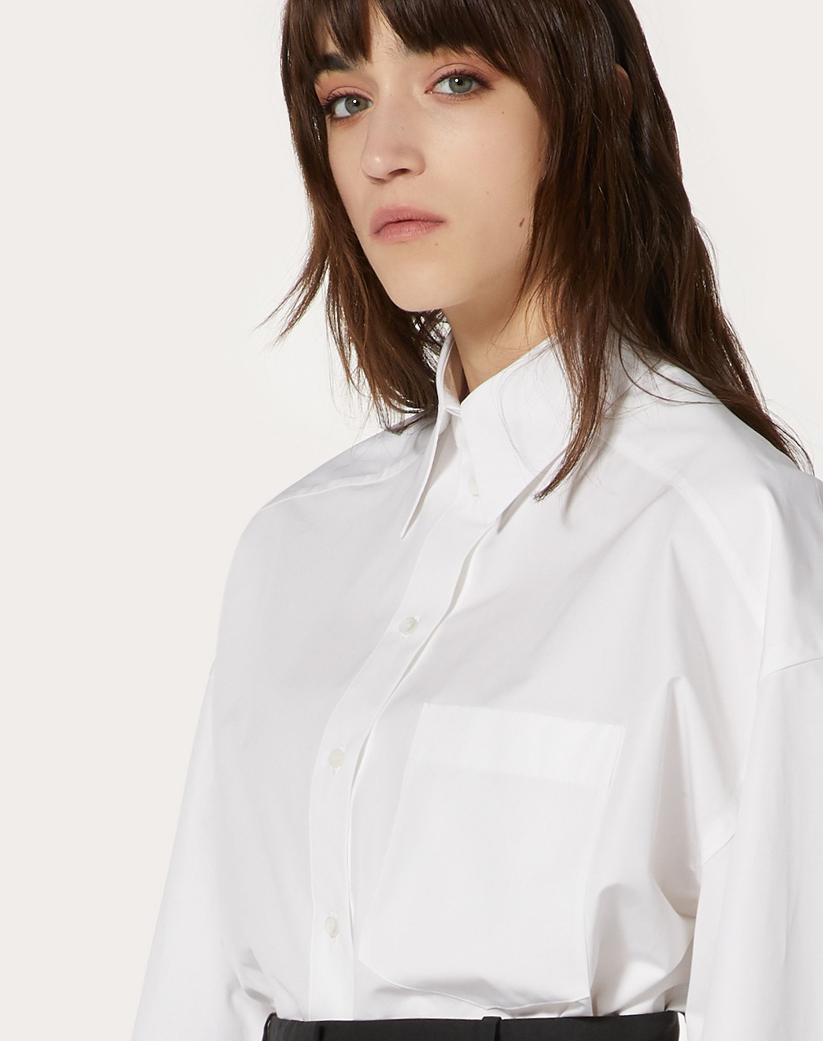 Cropped Compact Poplin Shirt - 5