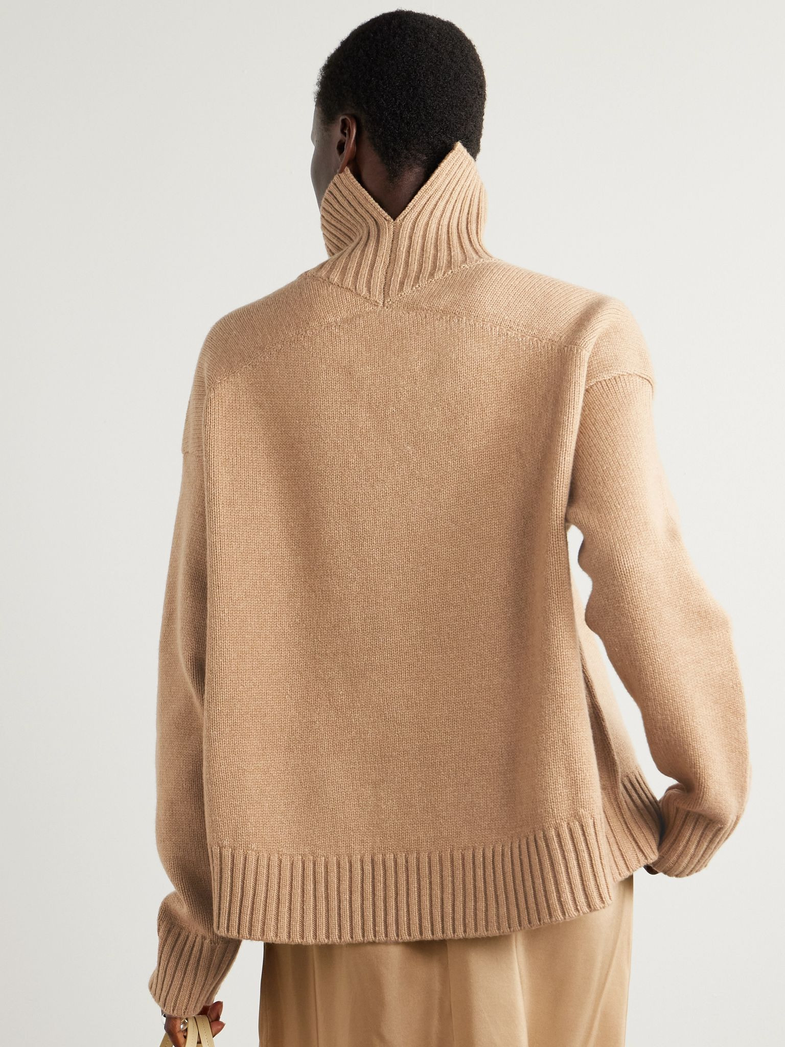 Cashmere-blend turtleneck sweater Camel - 3