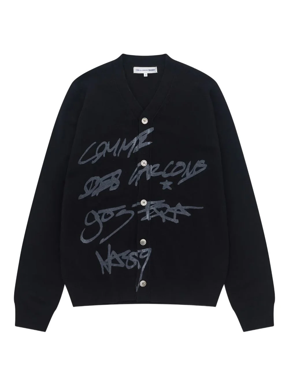 x ASAP Nast Script V-neck cardigan - 1