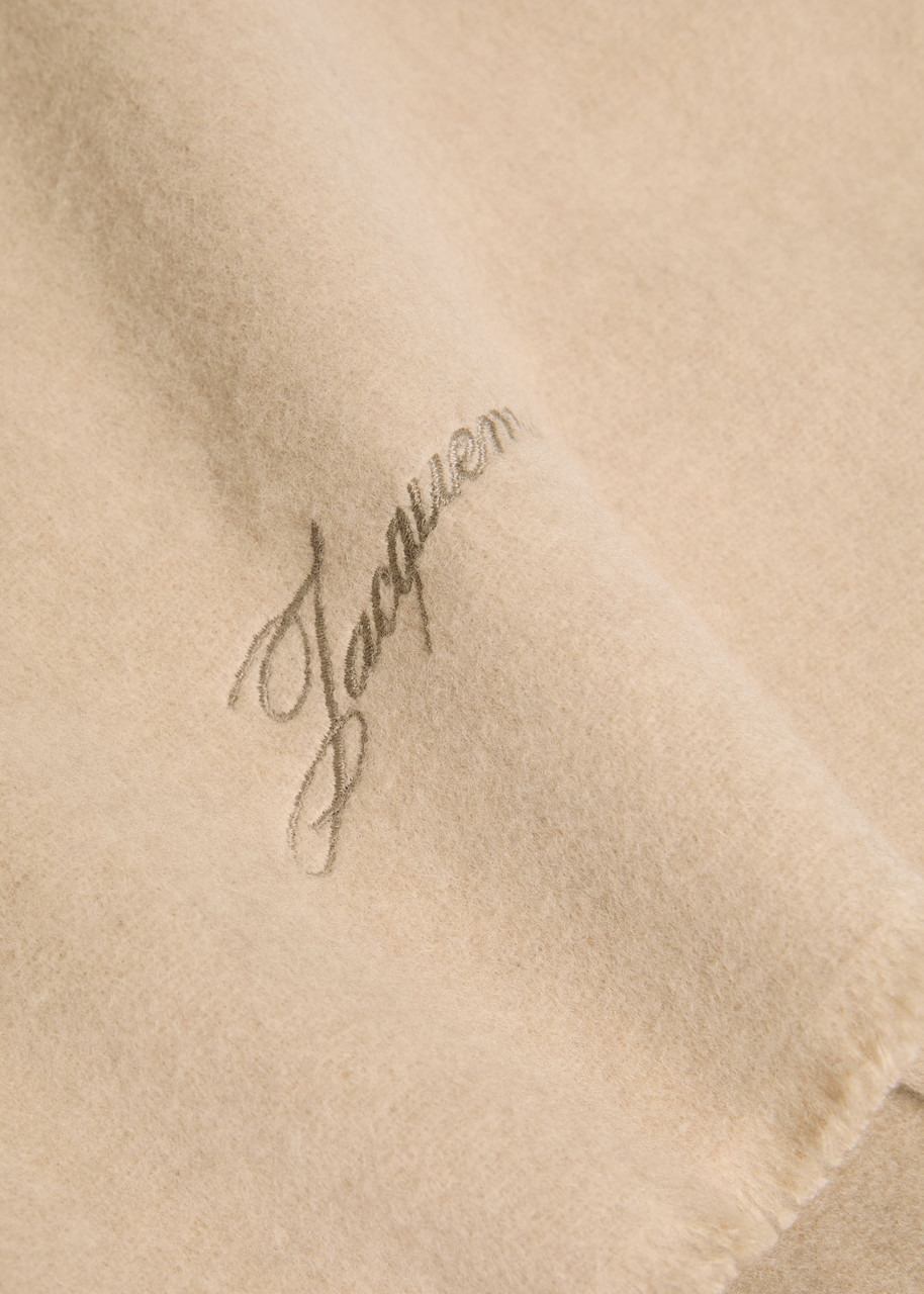 Jacquemus L Echarpe Tailleur Logo-embroidered Wool-blend Scarf - 3