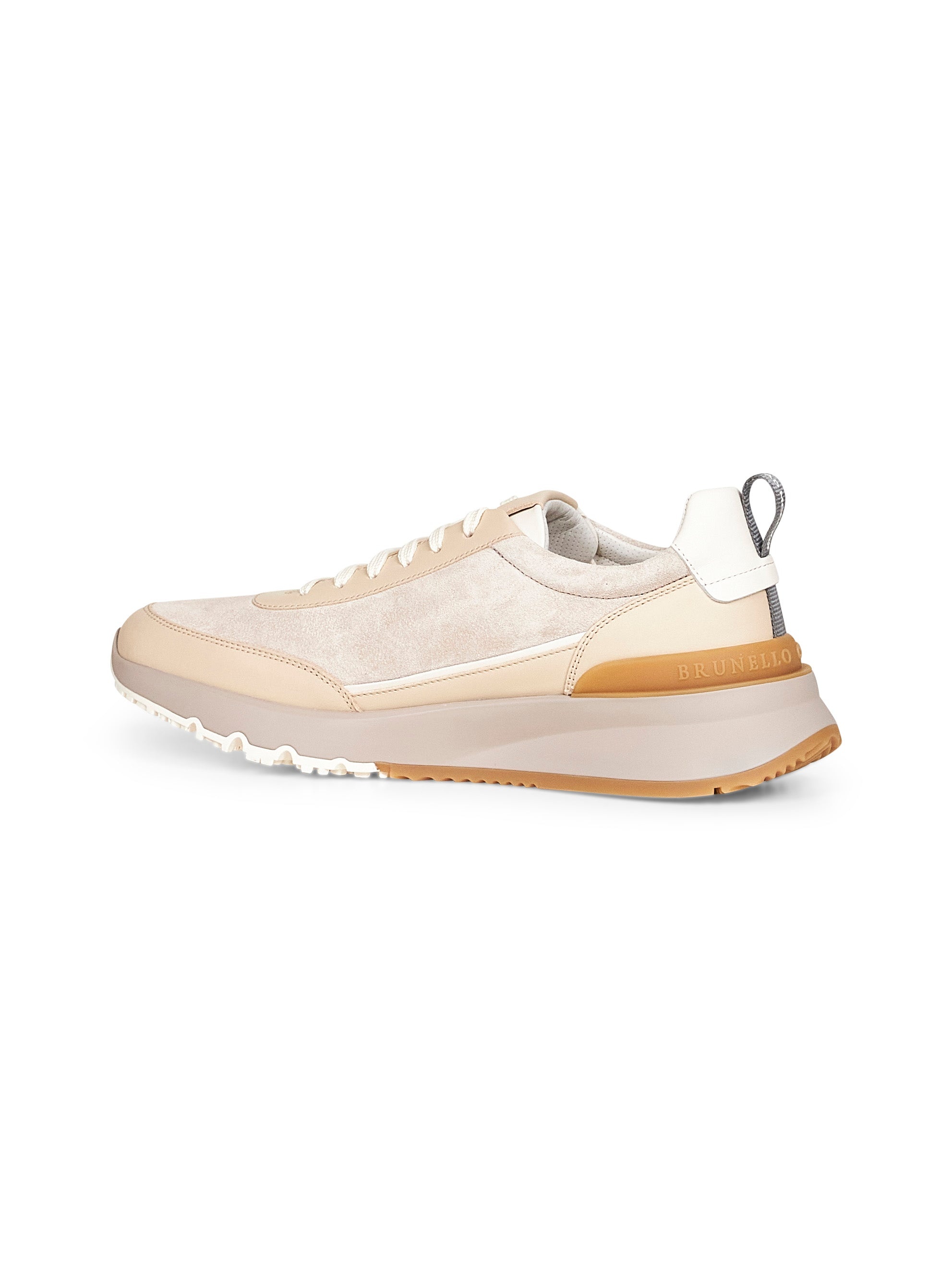 Beige washed suede Runners - 3