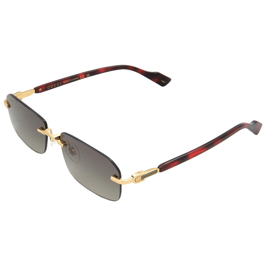 Gucci Gold/Havana Rectangular Men's Sunglasses GG1221S 006 56 - 4