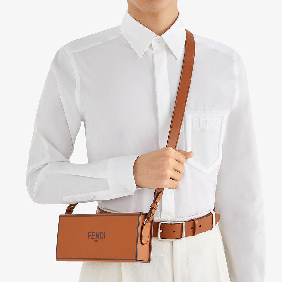 Brown leather belt - 3