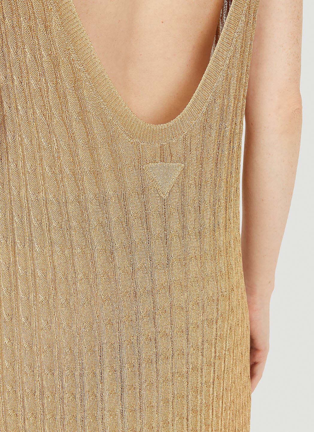 Metallic Cabel Knit Dress - 5