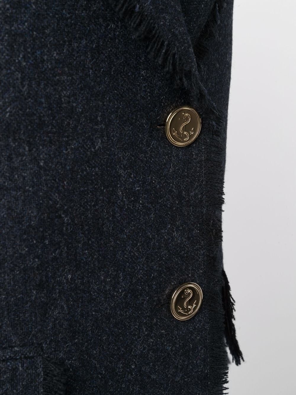 tweed single-breasted coat - 5