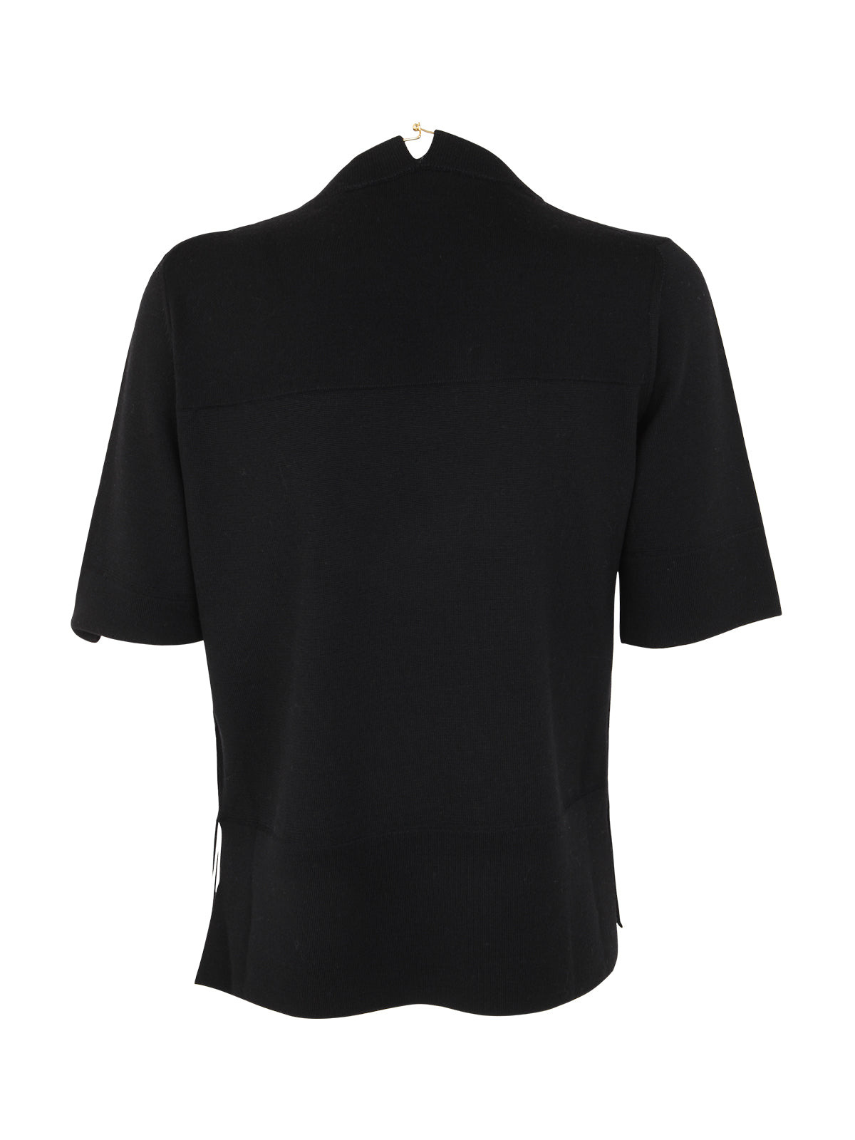 Jil Sander Women Crew Neck Short Sleeve Knit With Integrated Jewel Necklace - 2