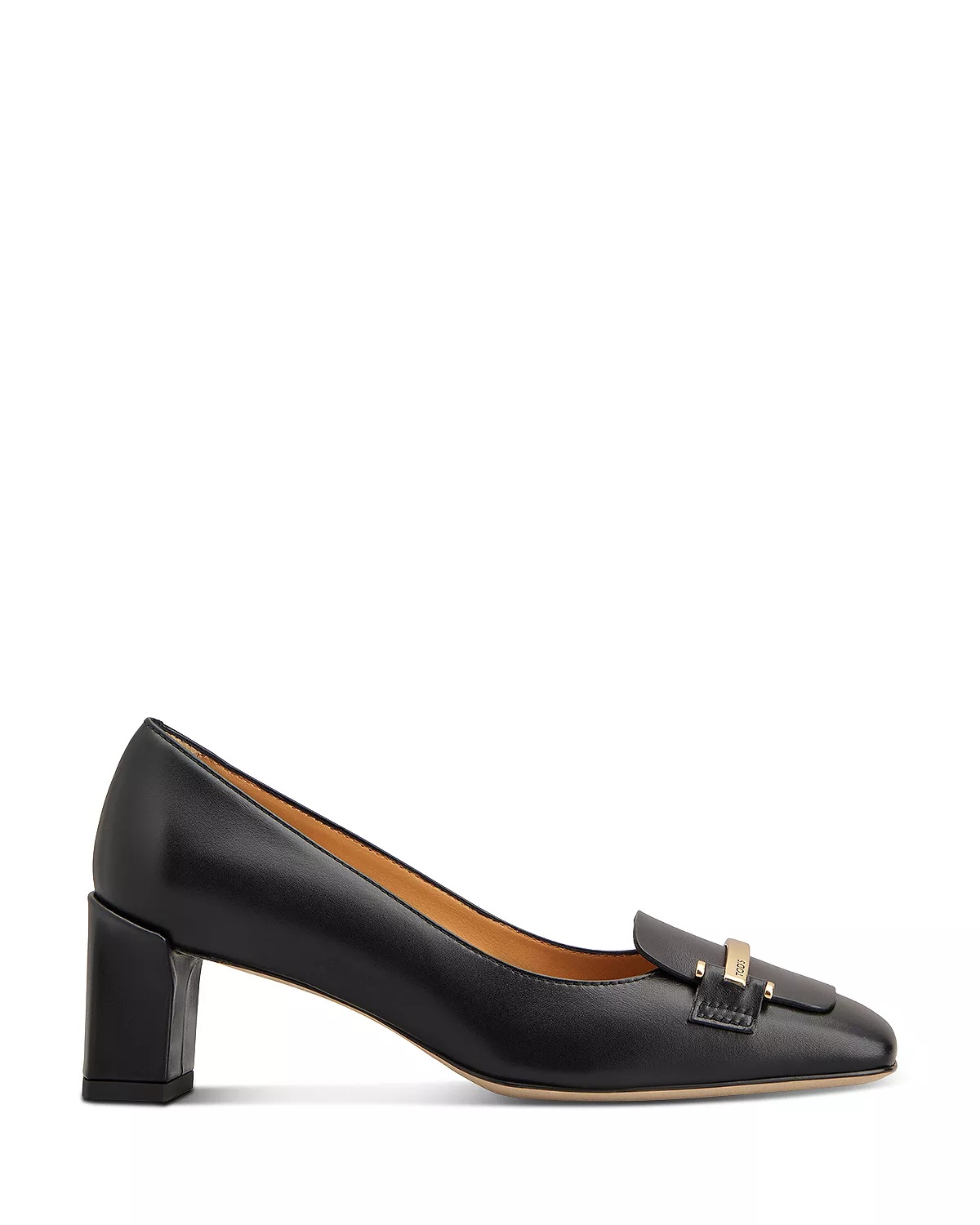 Women's Leather Loafer Pumps - 2