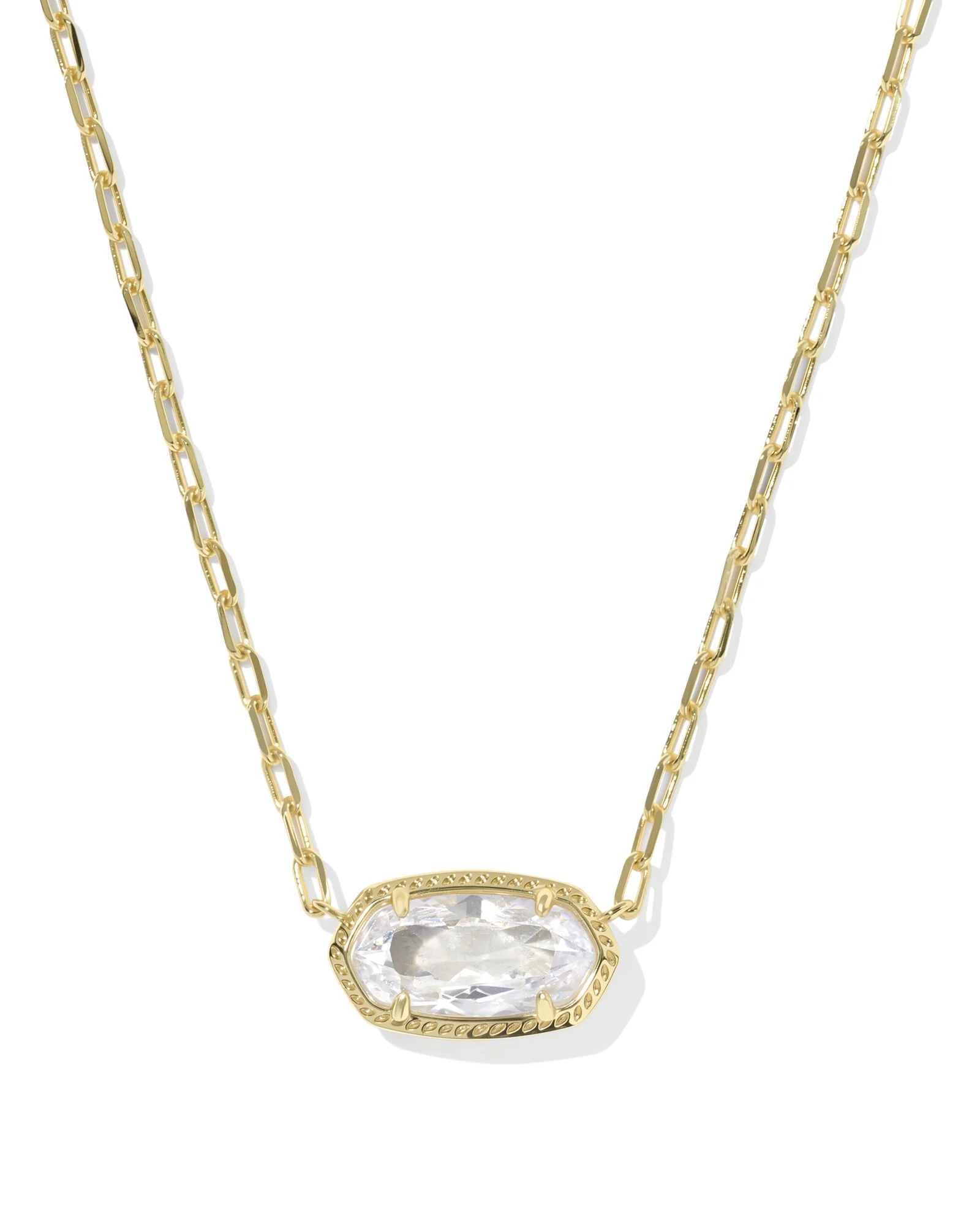 Elisa Luxe Gold Short Pendant Necklace - 1